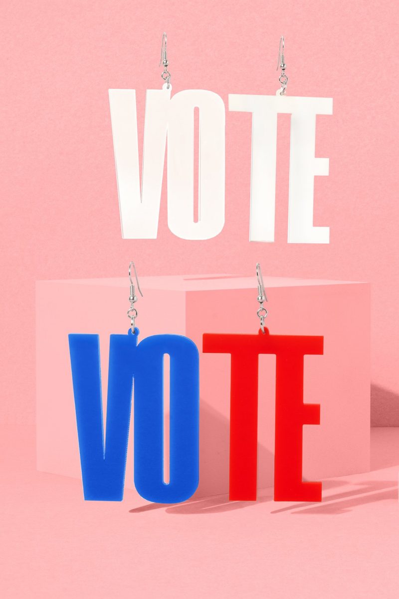 Flaunt the Vote statement earrings.