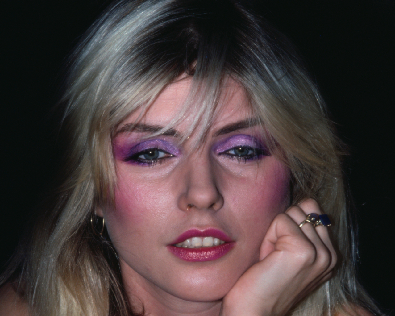 Debbie Harry purple eyeshadow