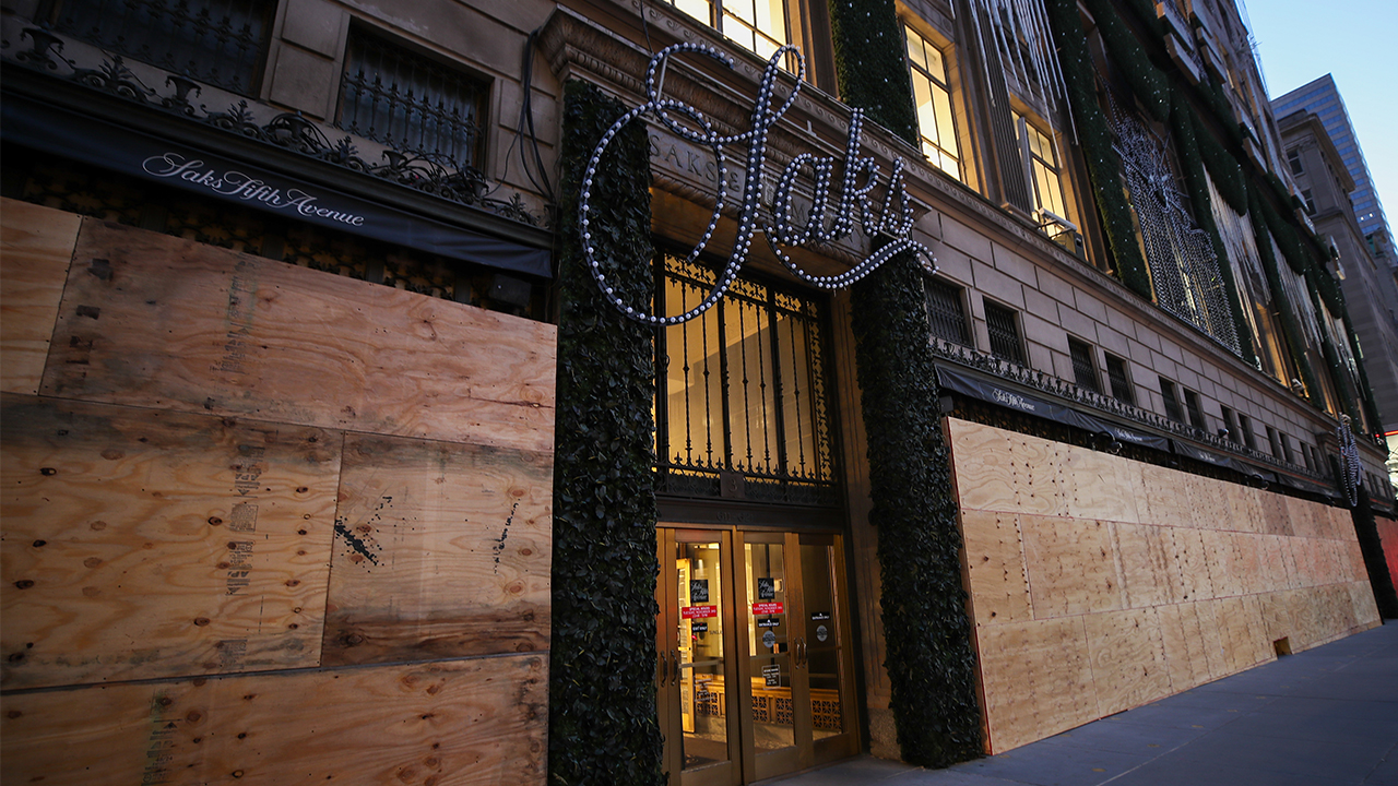 Saks Fifth Ave boards up ahead of 2020 Election Day