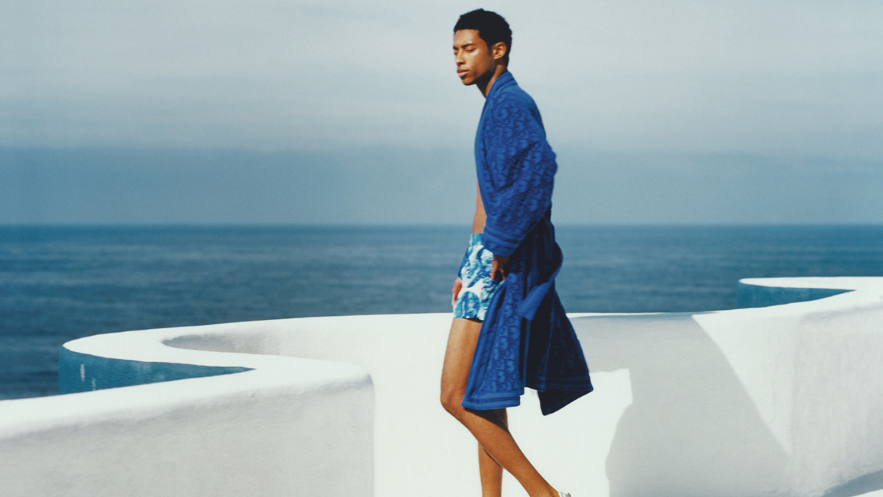 Dior Oblique Swim Shorts Deep Green Technical Fabric