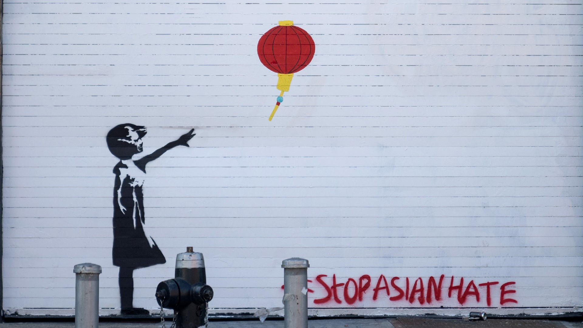 Banksy's "Tribute Girl with Balloon"
