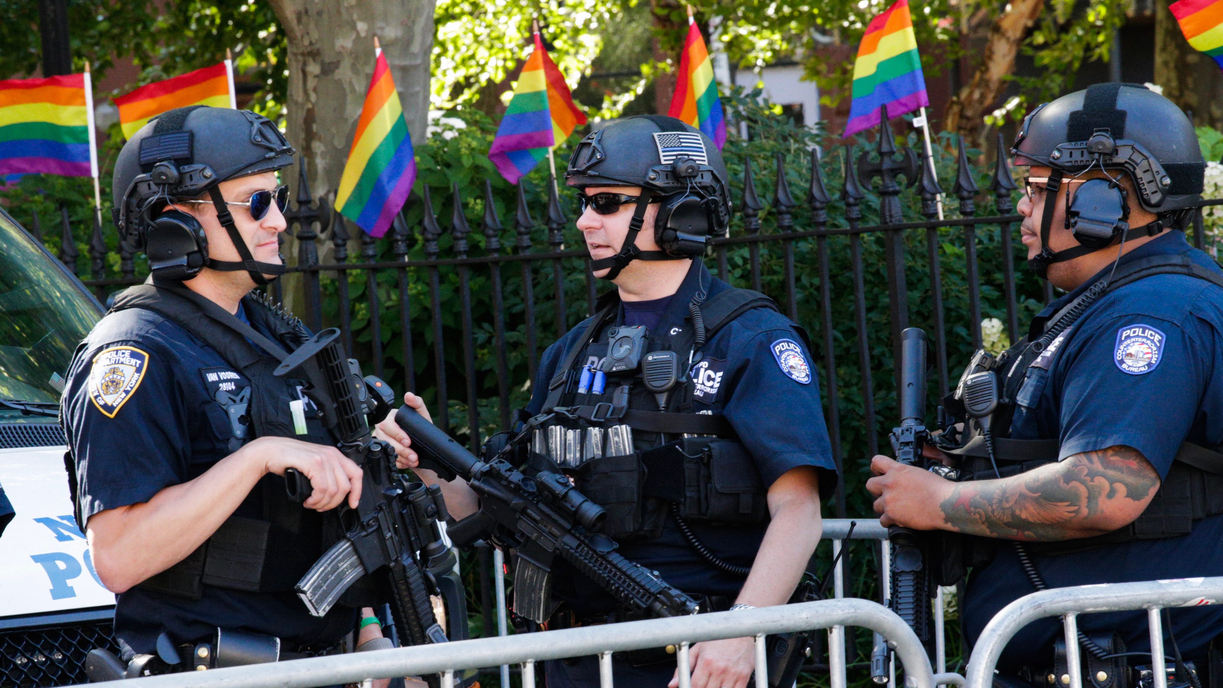NYPD officers during Pride