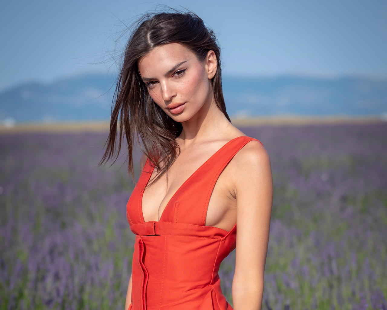 Emily Ratajkowski Wore a Sheer Cut Out Minidress by Bella Hadid’s Favorite New Label