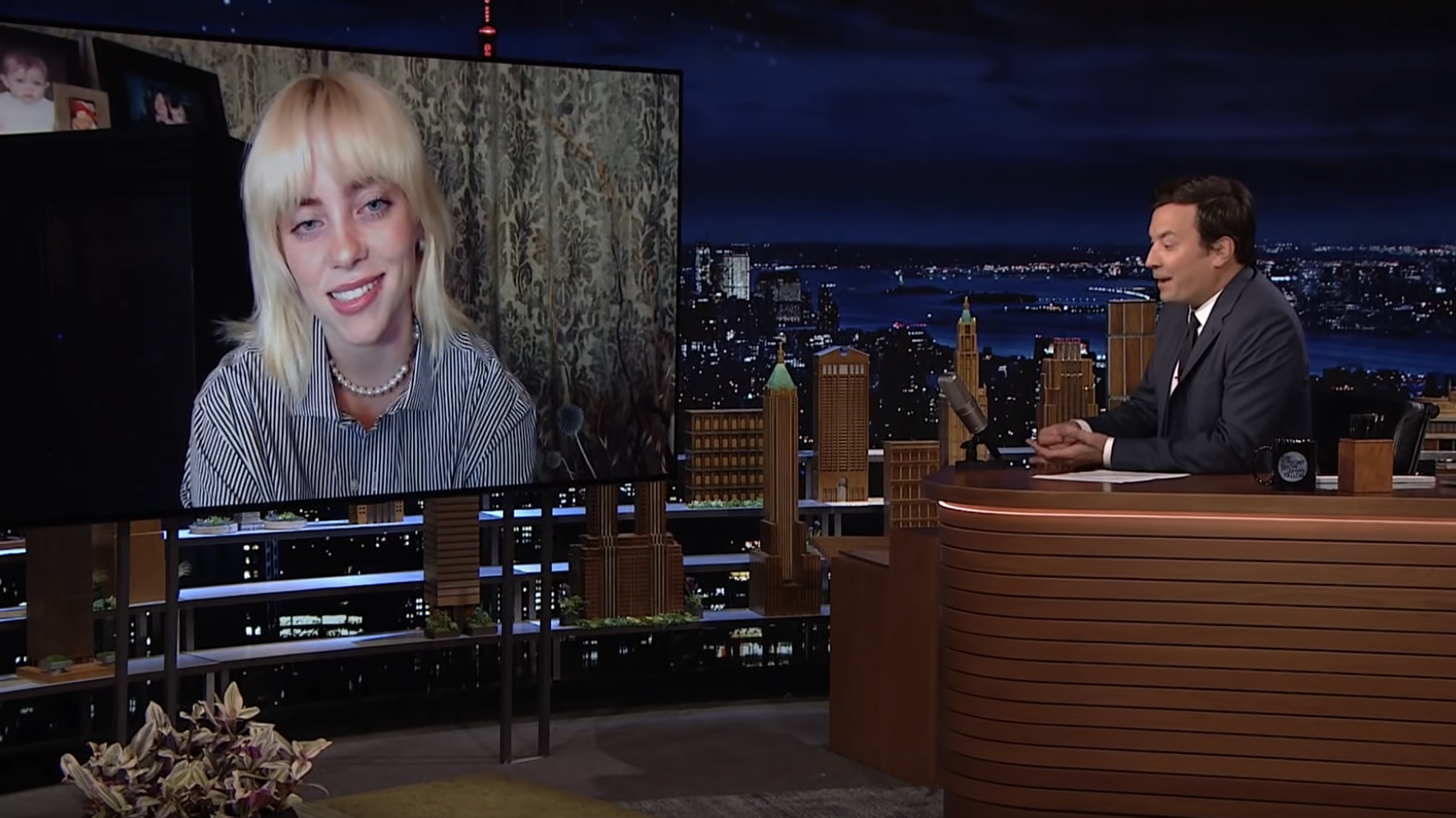 Billie Eilish and Jimmy Fallon