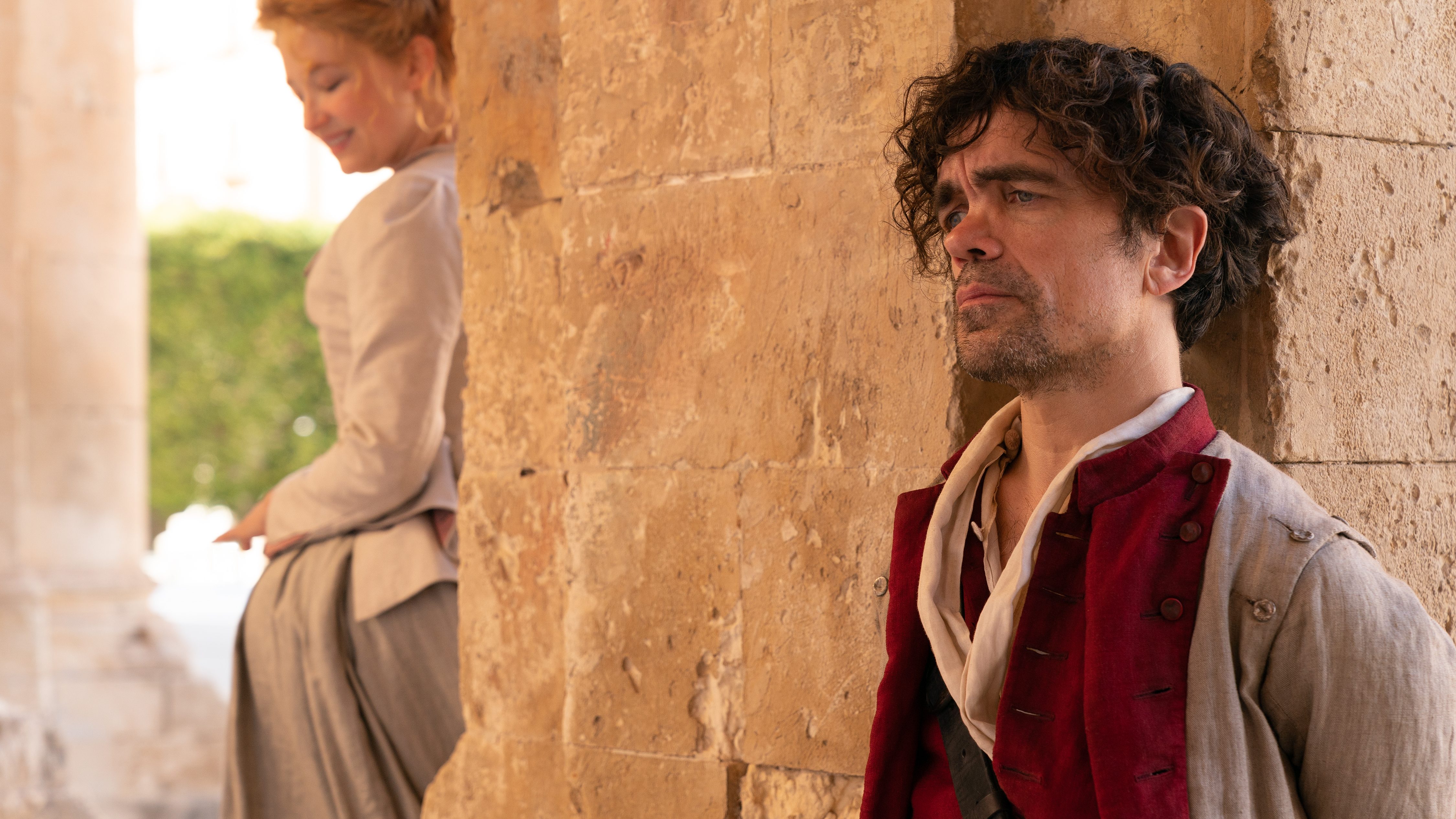 Haley Bennett and Peter Dinklage in Cyrano