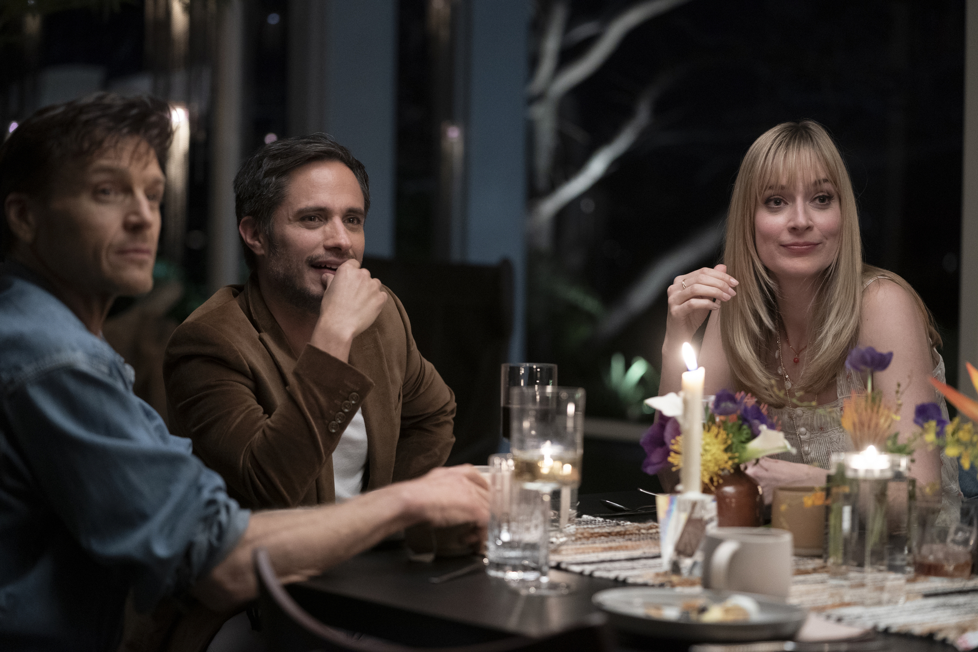 Gael Garcia Bernal and Caitlin Fitzgerald in HBO Max's <i>Station Eleven</i>