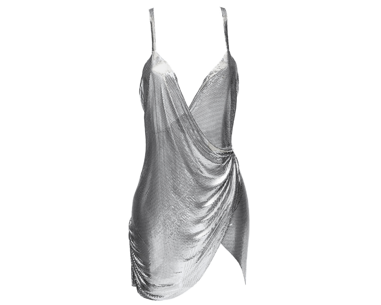 Metallic mesh dress