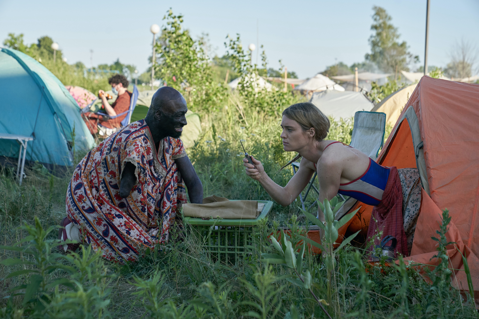 Prince Amponsah and Mackenzie Davis in HBO Max's <i>Station Eleven</i>