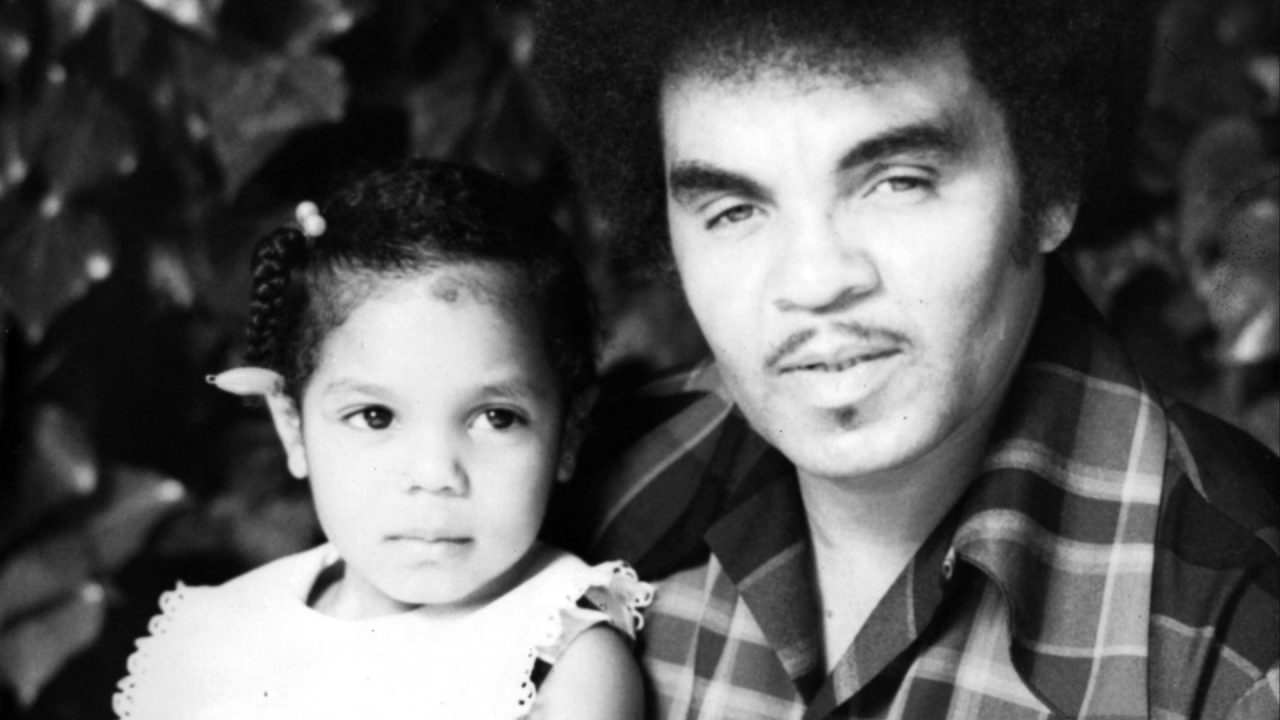 Young Janet Jackson with father Joe