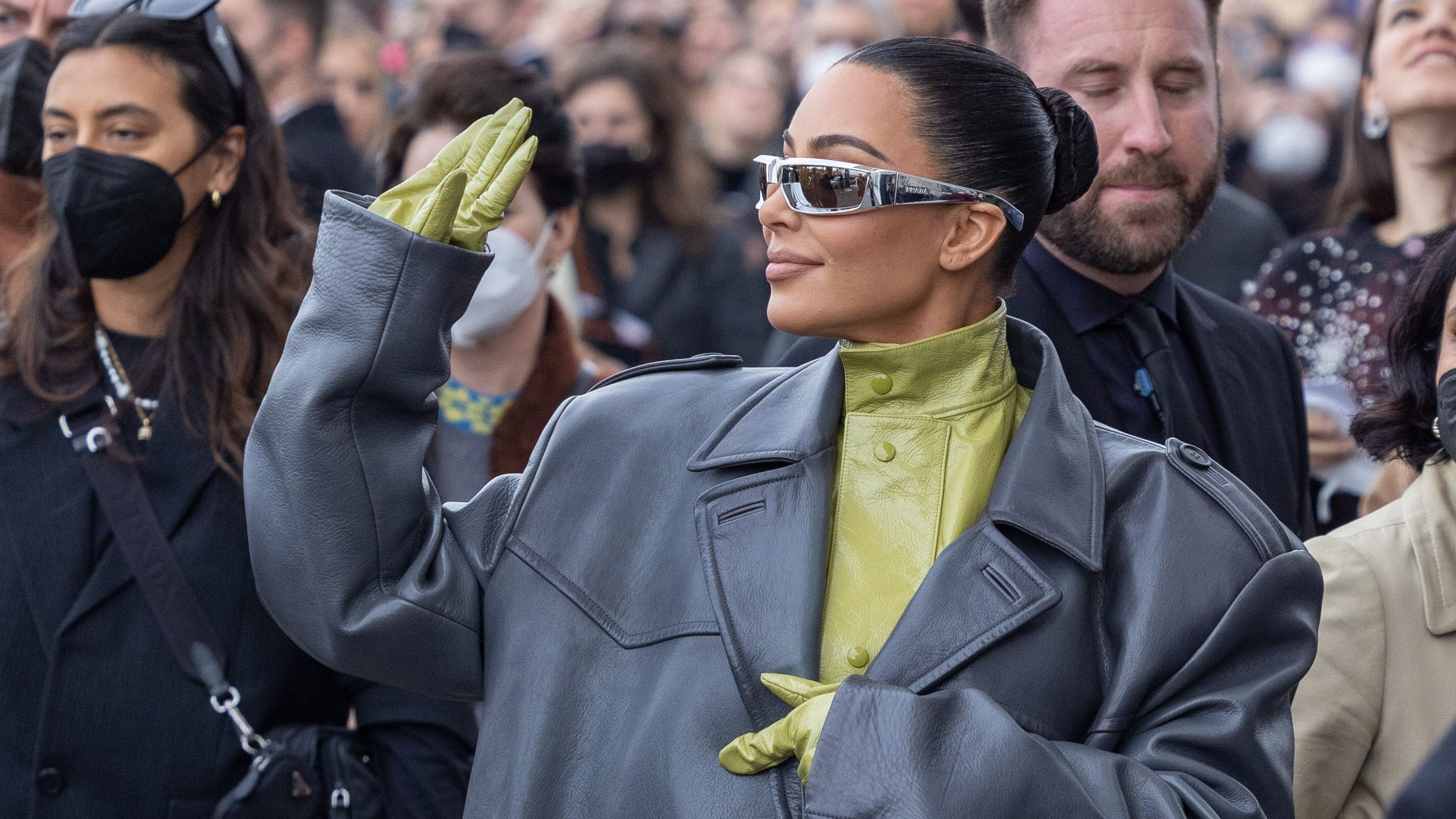 Kim Kardashian Wears Prada During Milan Fashion Week