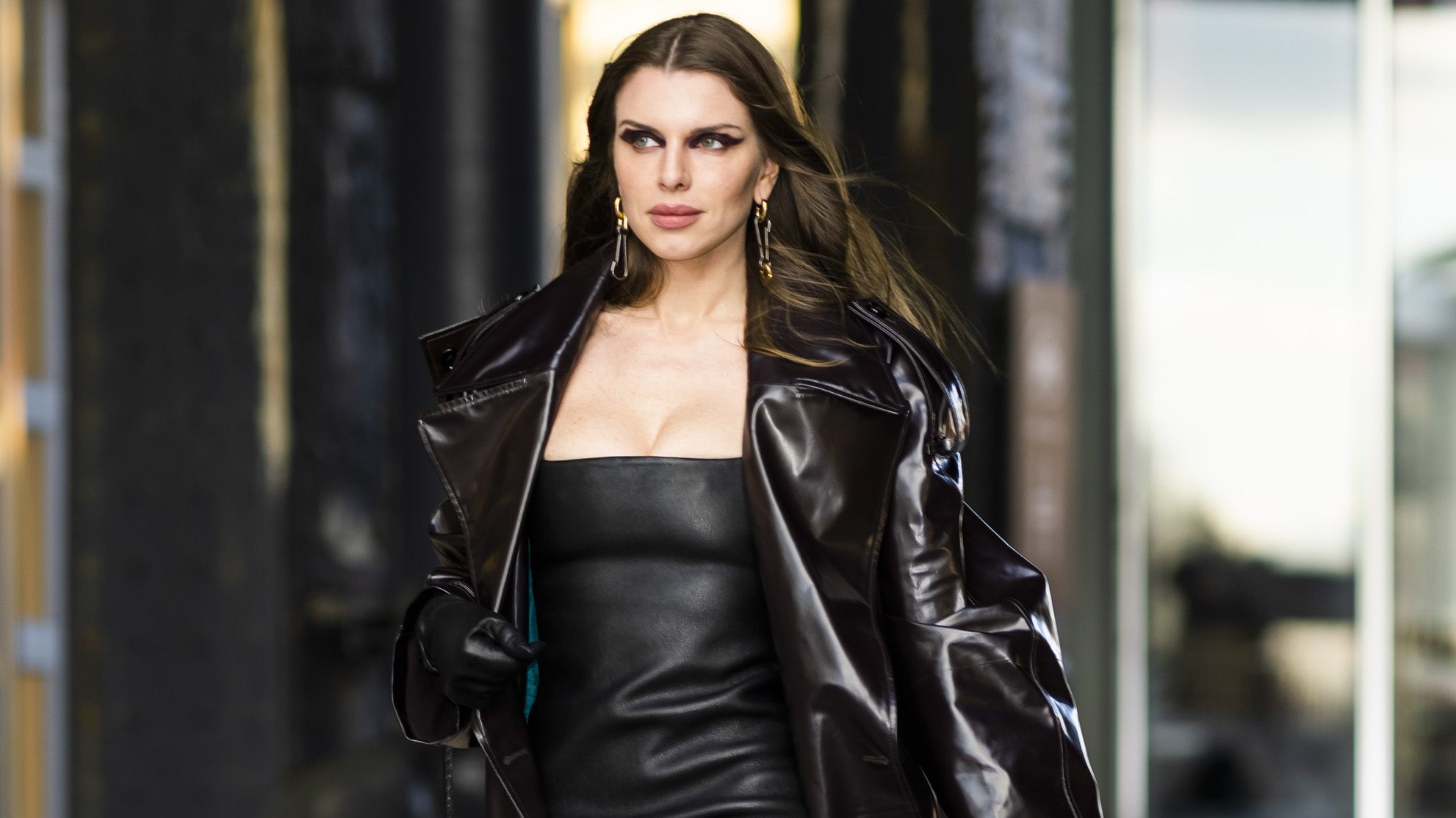 Julia Fox Is Leading the Black Leather Outfit Trend