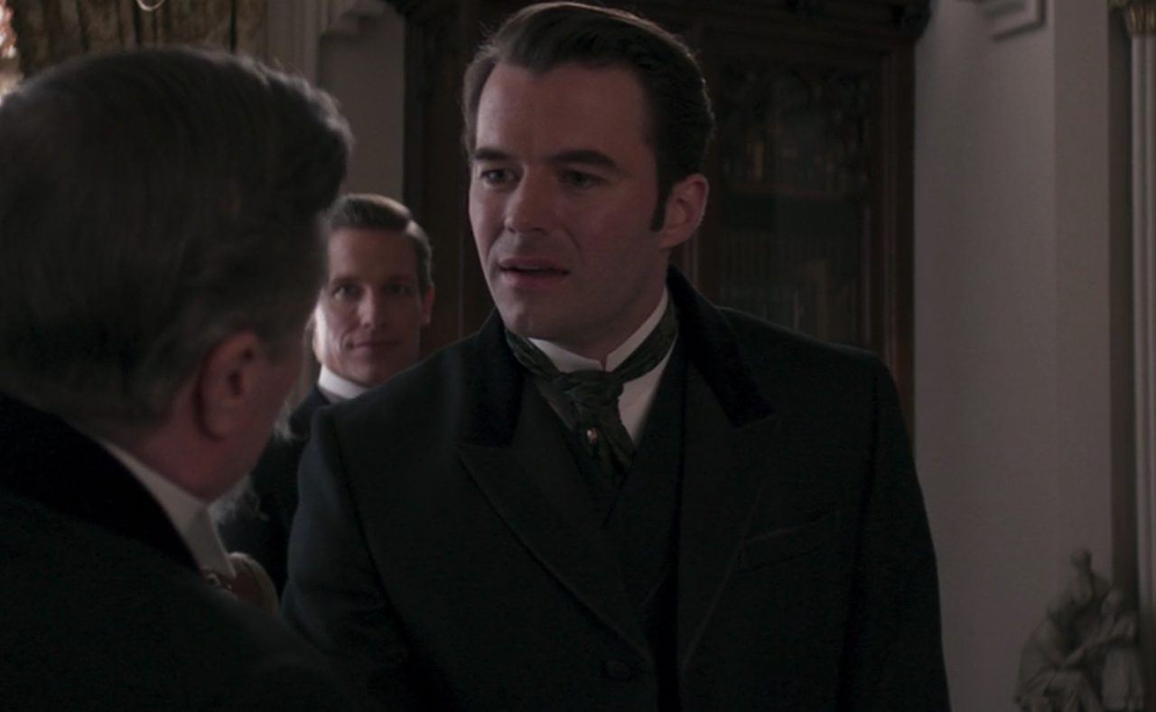 Thomas Cocquerel in The Gilded Age. The panic in Mr. Raikes's eyes says it all.