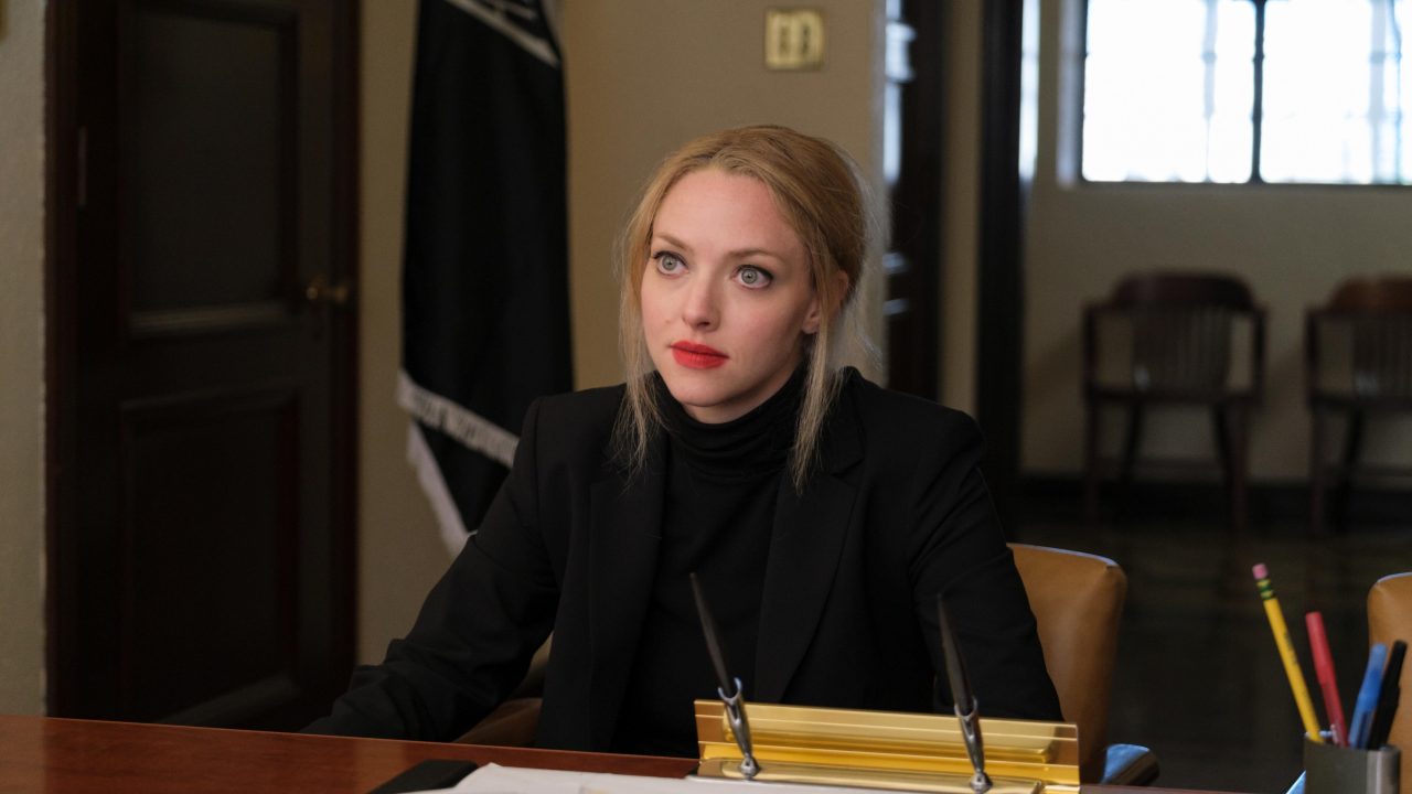 Amanda Seyfried as Elizabeth Holmes in The Dropout