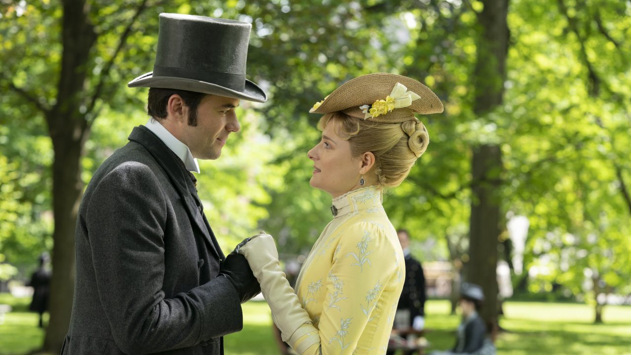 Thomas Cocquerel and Louisa Jacobson in <i>The Gilded Age</i>