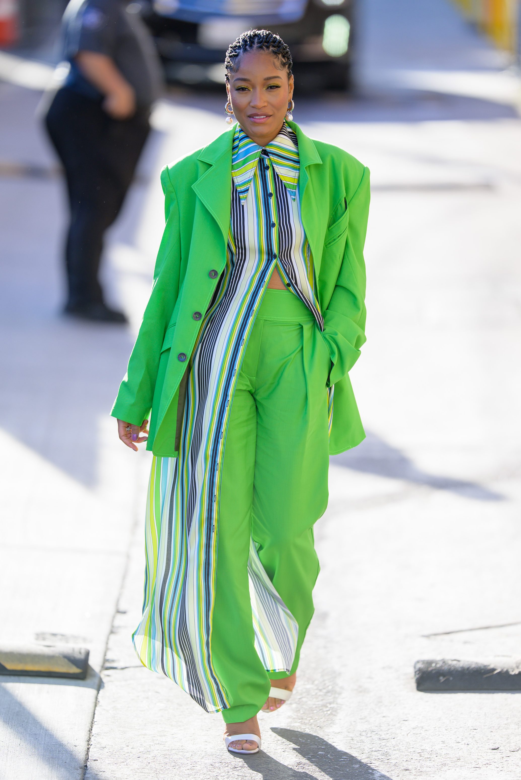 Keke Palmer's Green Suit Gives Series Saint Patrick's Day Style Inspo