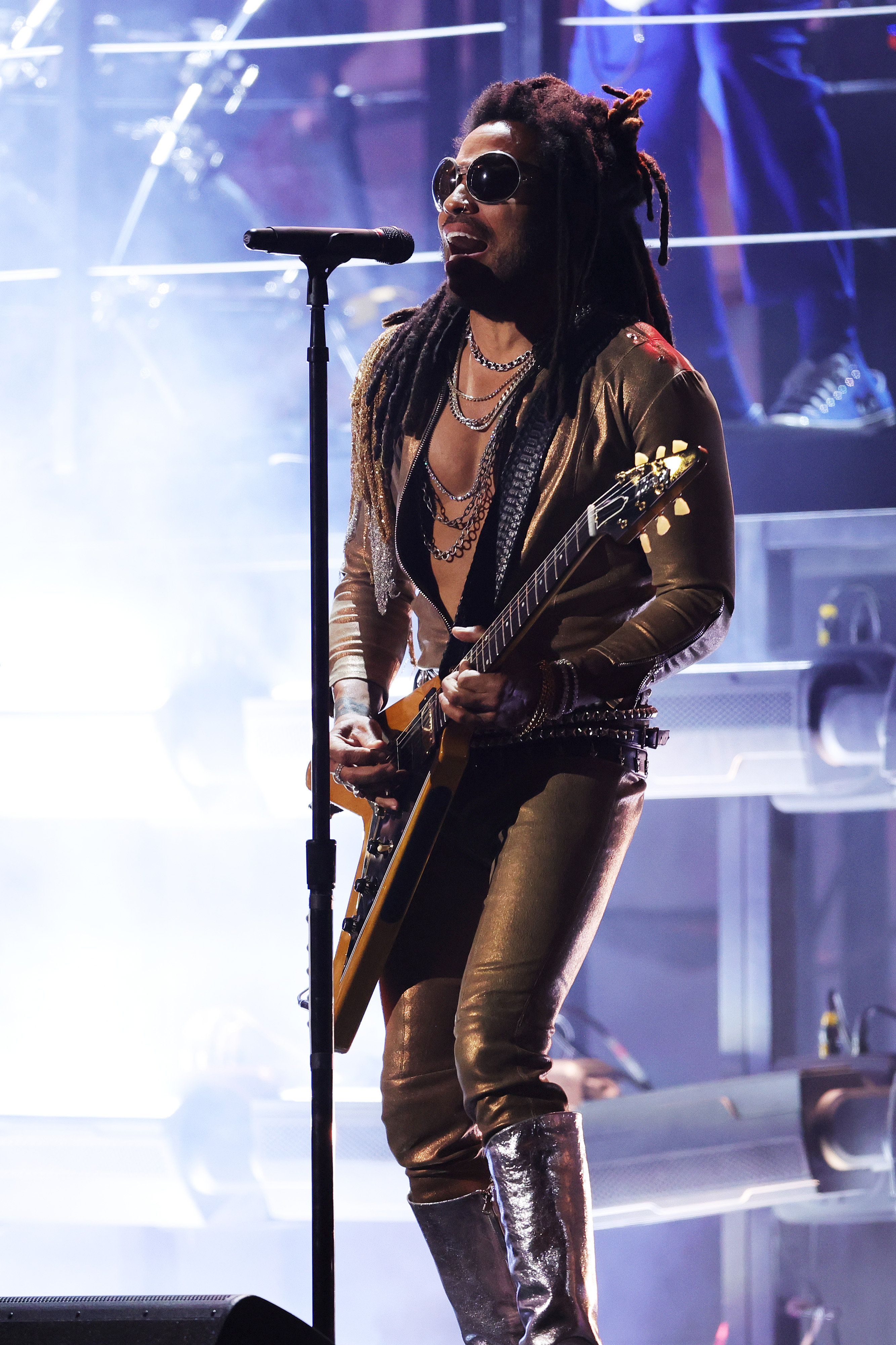 Lenny Kravitz Had the Best Outfits Changes at the 2022 Grammys