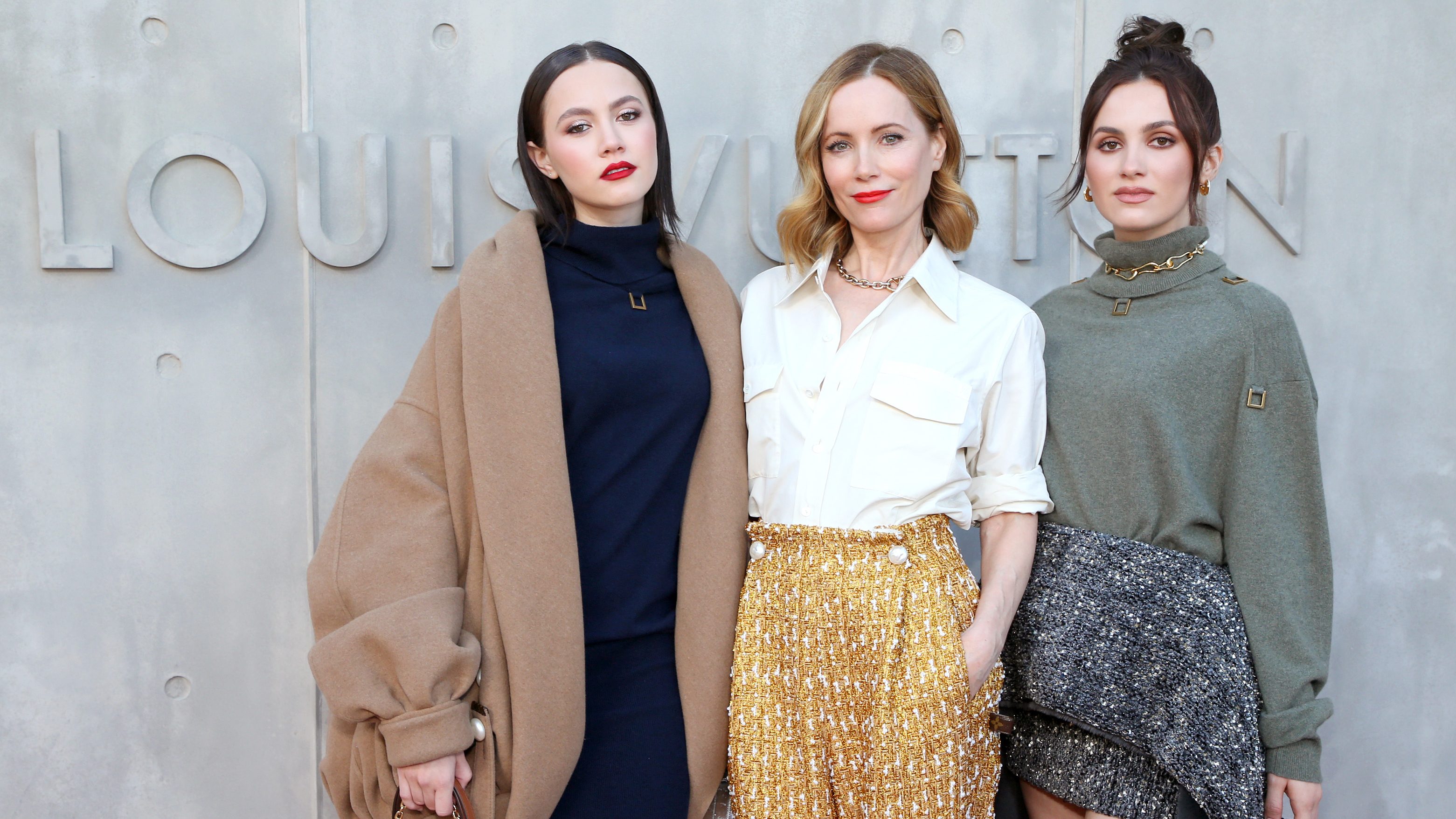 Maude Apatow, Iris Apatow and Mom Leslie Mann Attend Fashion Show