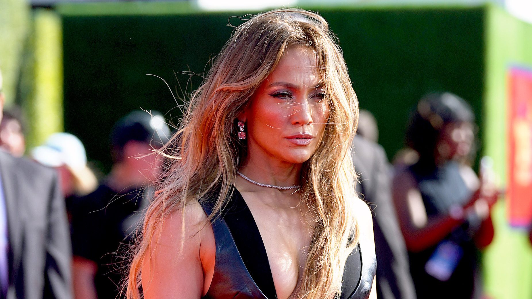 Jennifer Lopez Wears Plunging Vest at the 2022 MTV Movie & TV Awards
