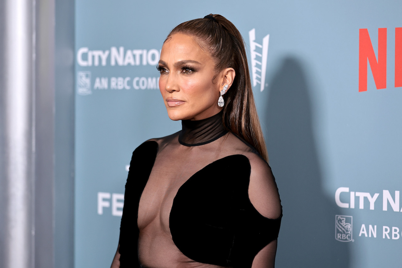 Jennifer Lopez Celebrates 'Halftime' Premiere in Sheer Tom Ford