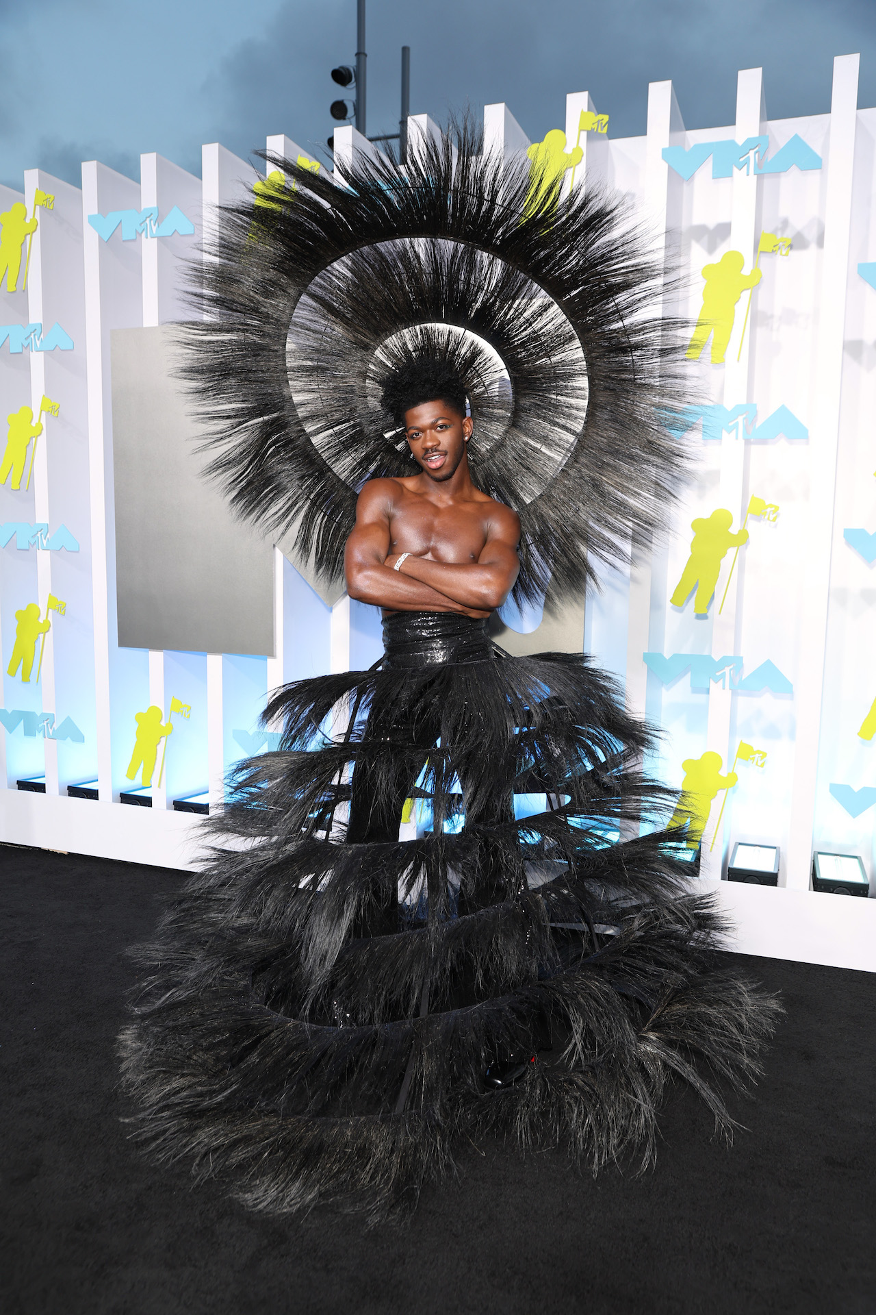 Lil Nas X attends the 2022 MTV VMAs at Prudential Center on August 28, 2022...