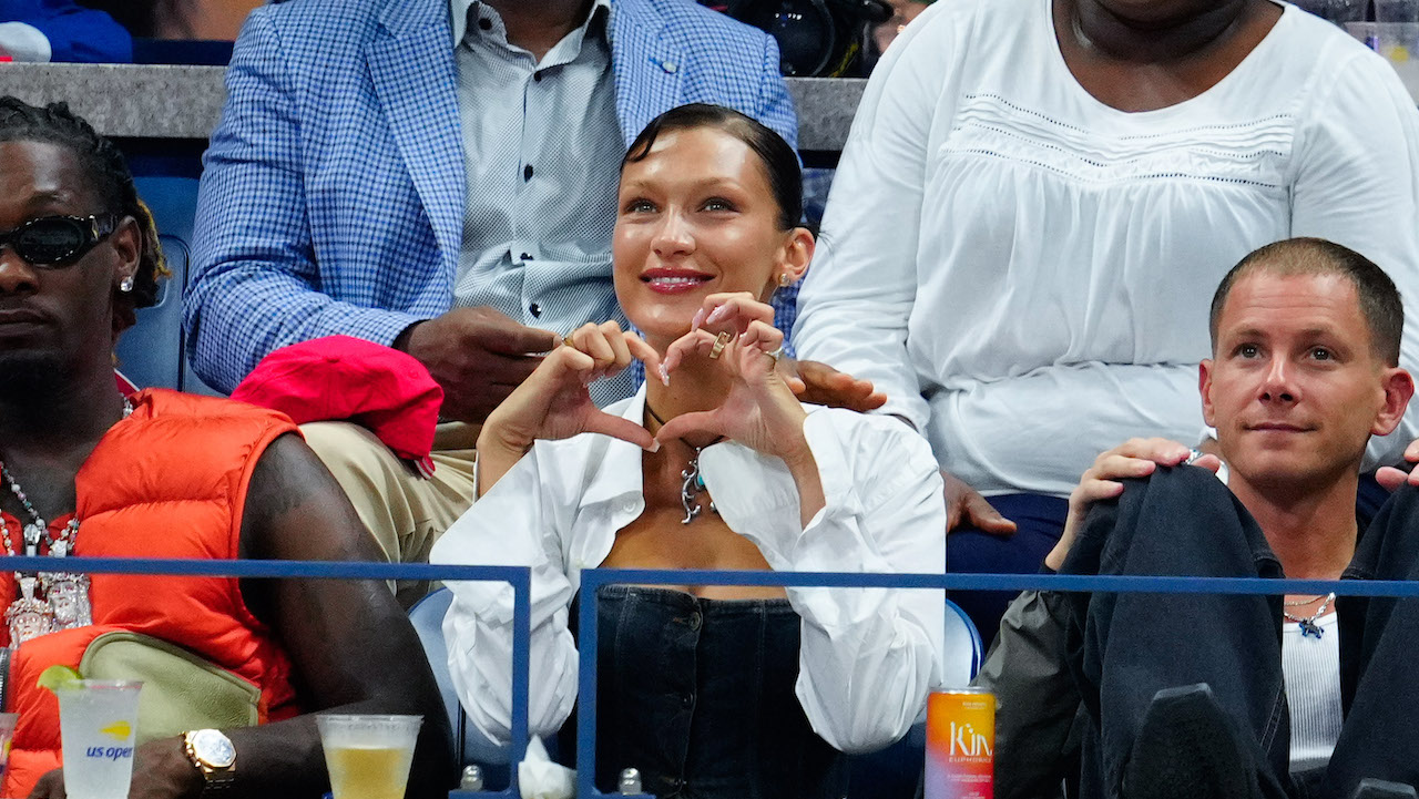 Bella Hadid Attends the US Open in a Quirky, Sporty Cargo Skirt