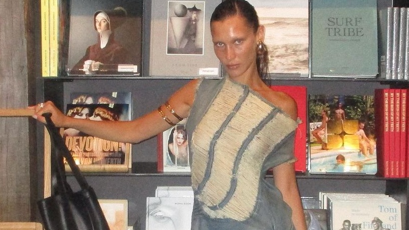 SLFMag — Bella Hadid wore a vintage Chanel 1986 dress