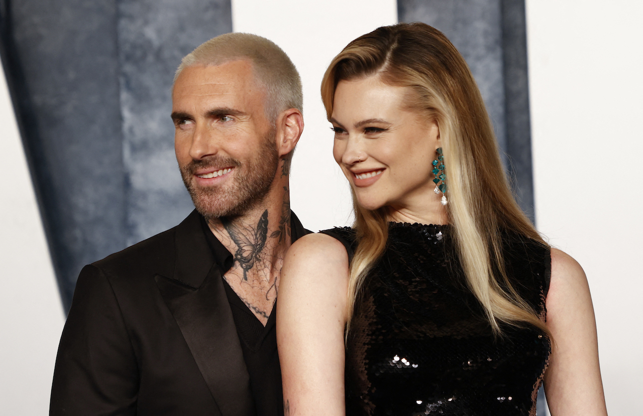 Adam Levine and Behati Prinsloo Attend the Oscars Afterparty