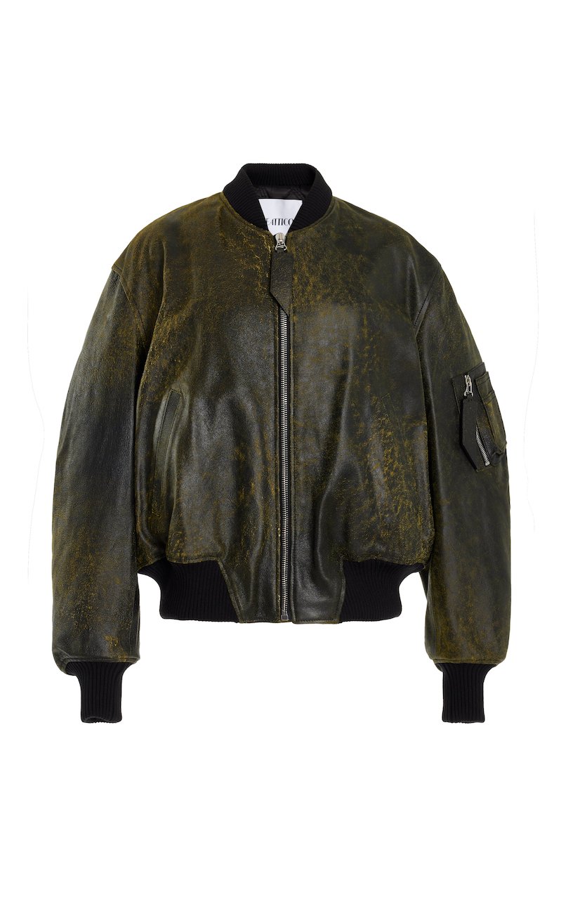 Shop Hailey Bieber's Vintage Leather Jacket