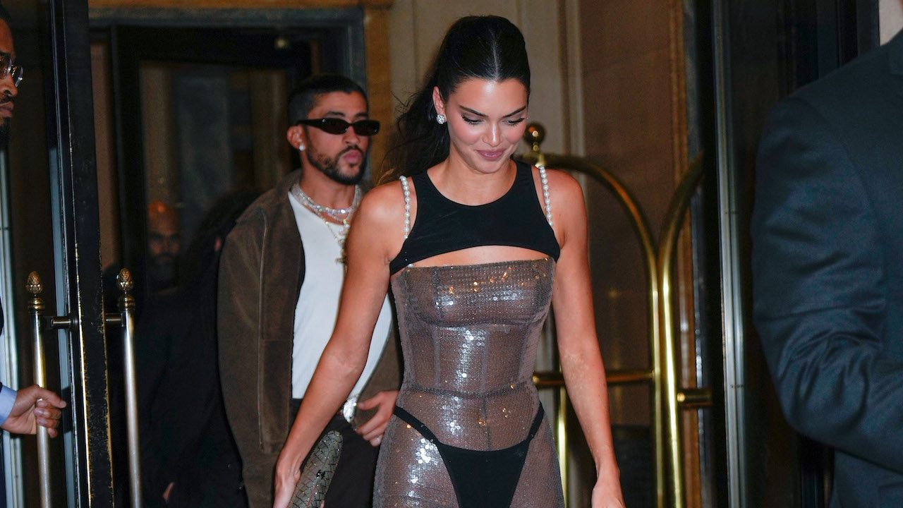 Kendall Jenner Wears Thong at Met Gala Party with Bad Bunny