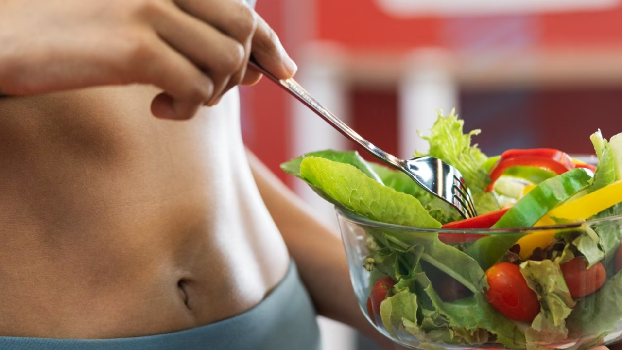 salad-bowl-woman-flat-belly-stomach