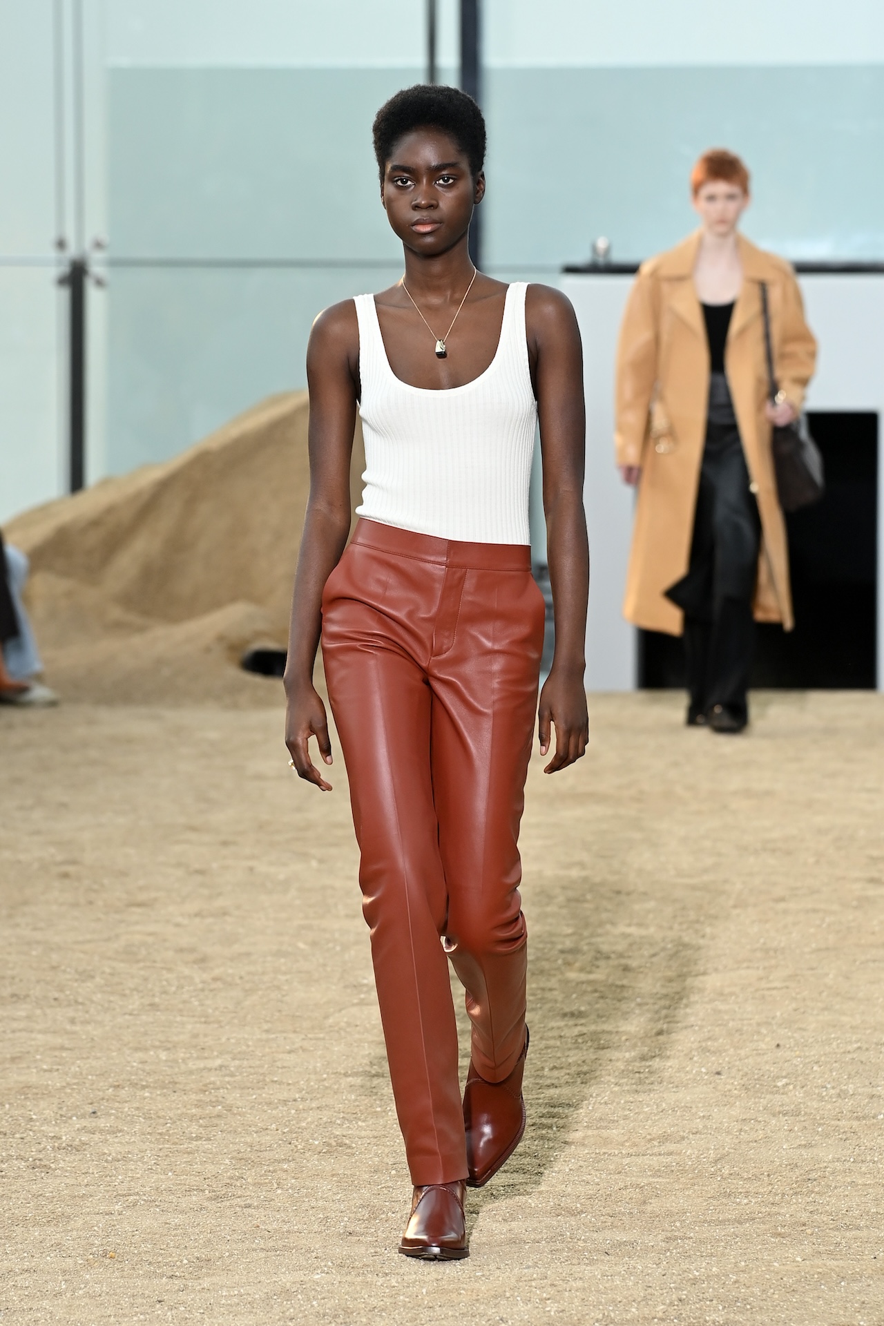 How To Style Brown Leather Pants This Season