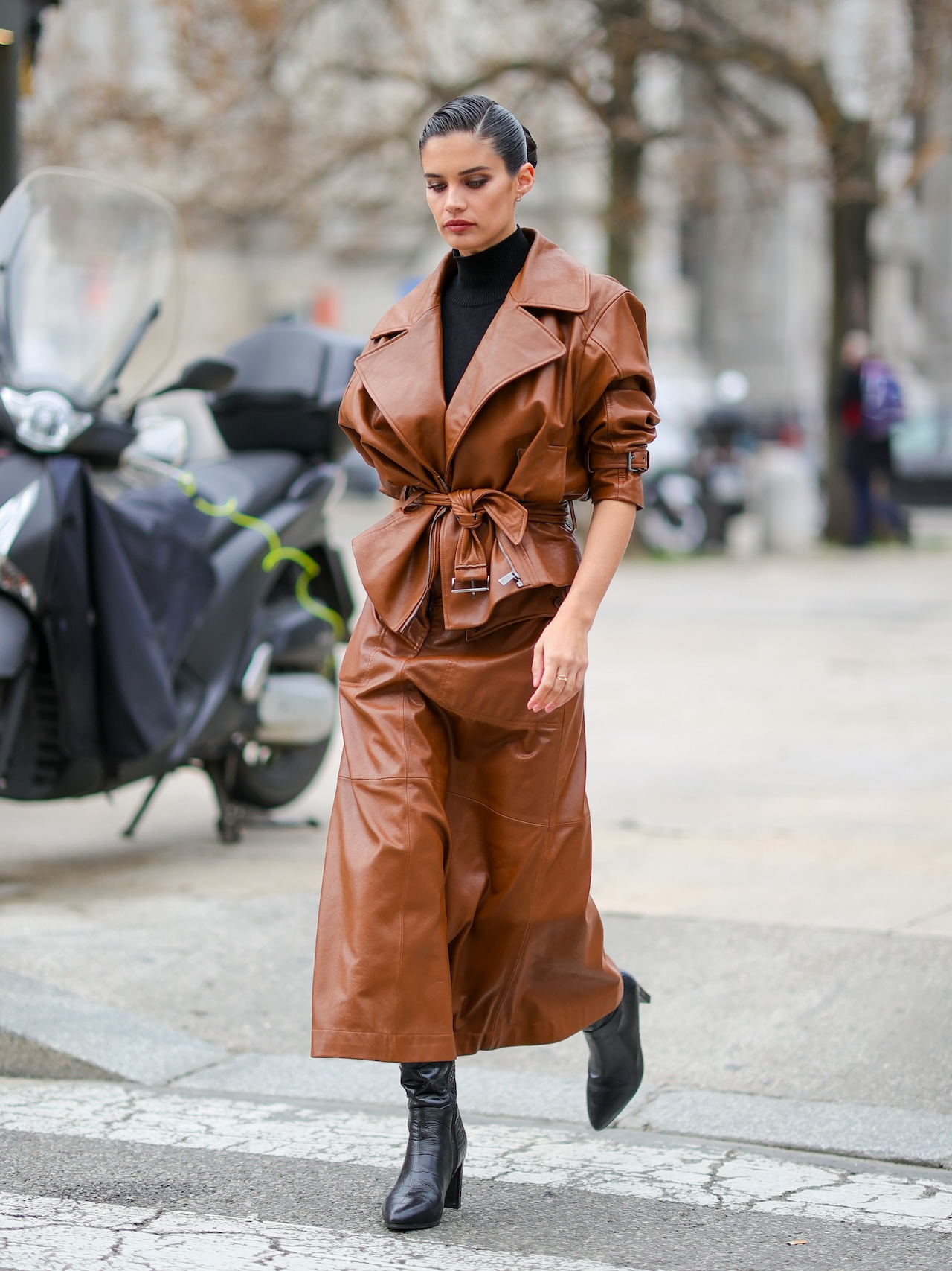 Leather Skirt, Turtleneck, & Heels: The New Classic