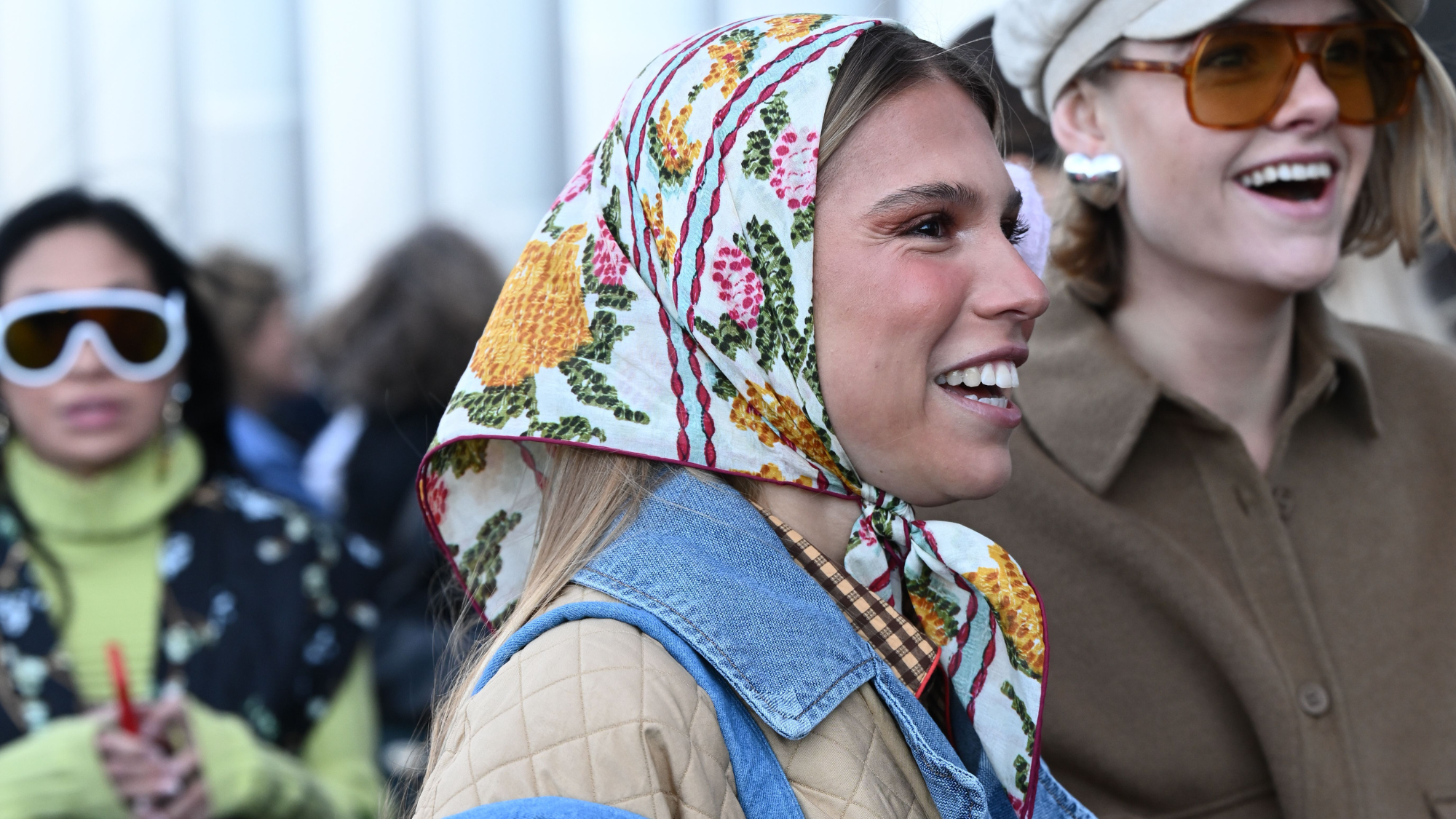 The headscarf trend, bringing a classic accessory back into fashion and highlighting its resurgence among the stylish crowd this spring.