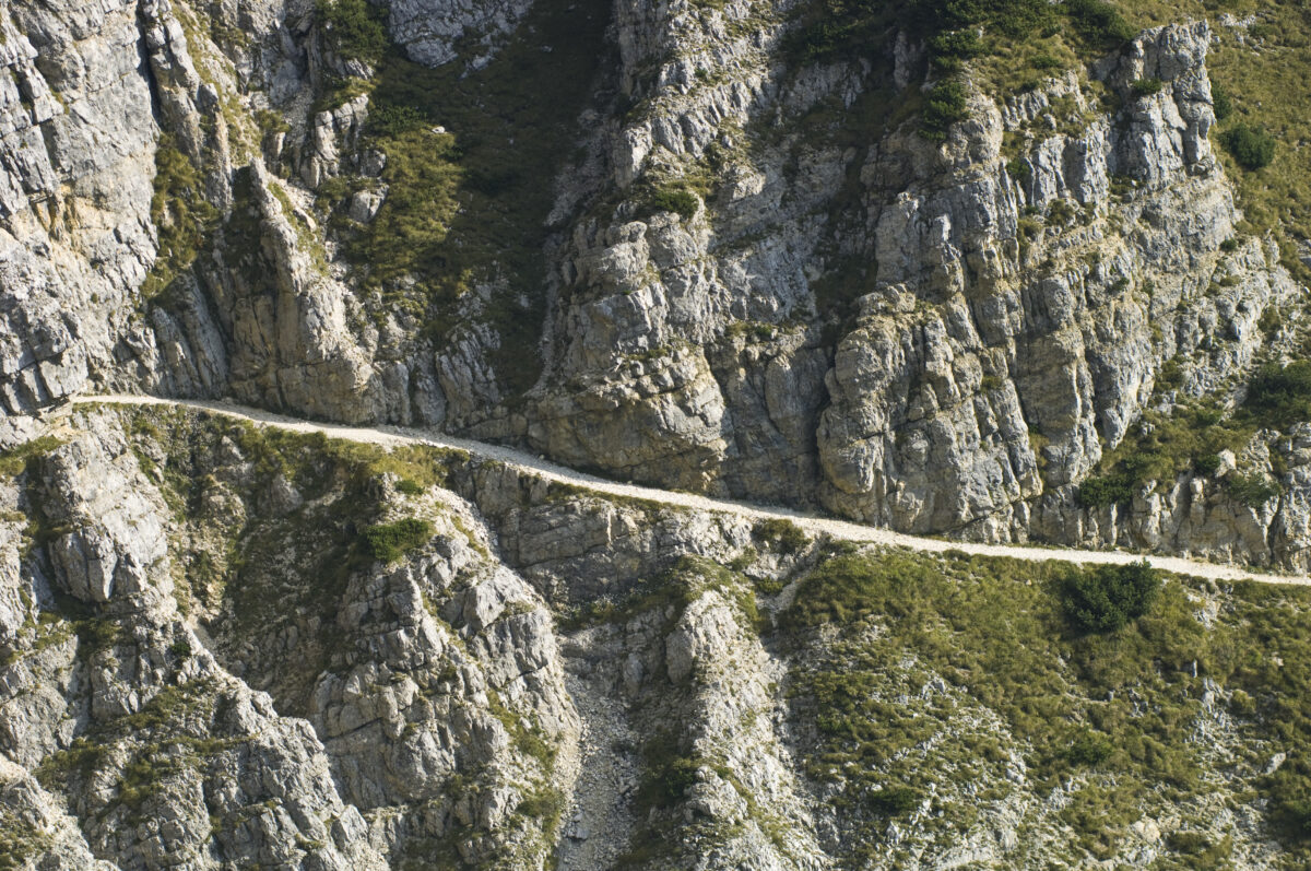 Strada delle 52 gallerie. pasubio mountain. Italy