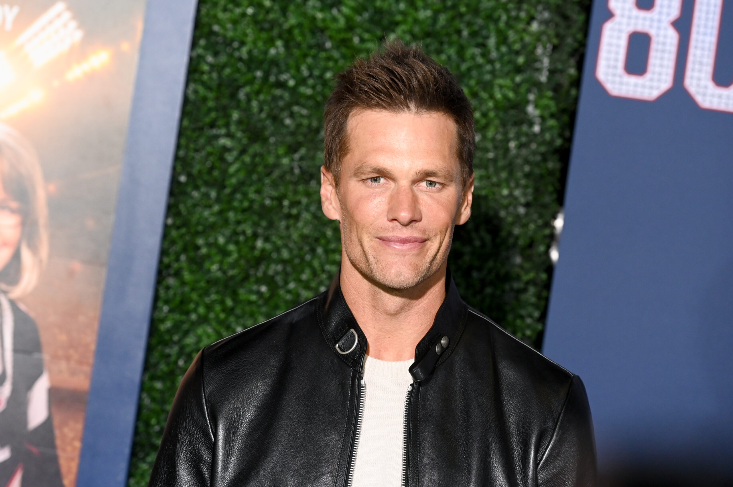 Tom Brady at the premiere of "80 For Brady" held at Regency Village Theatre on January 31, 2023 in Los Angeles, California. (Photo by Gilbert Flore s/ Variety via Getty Images)