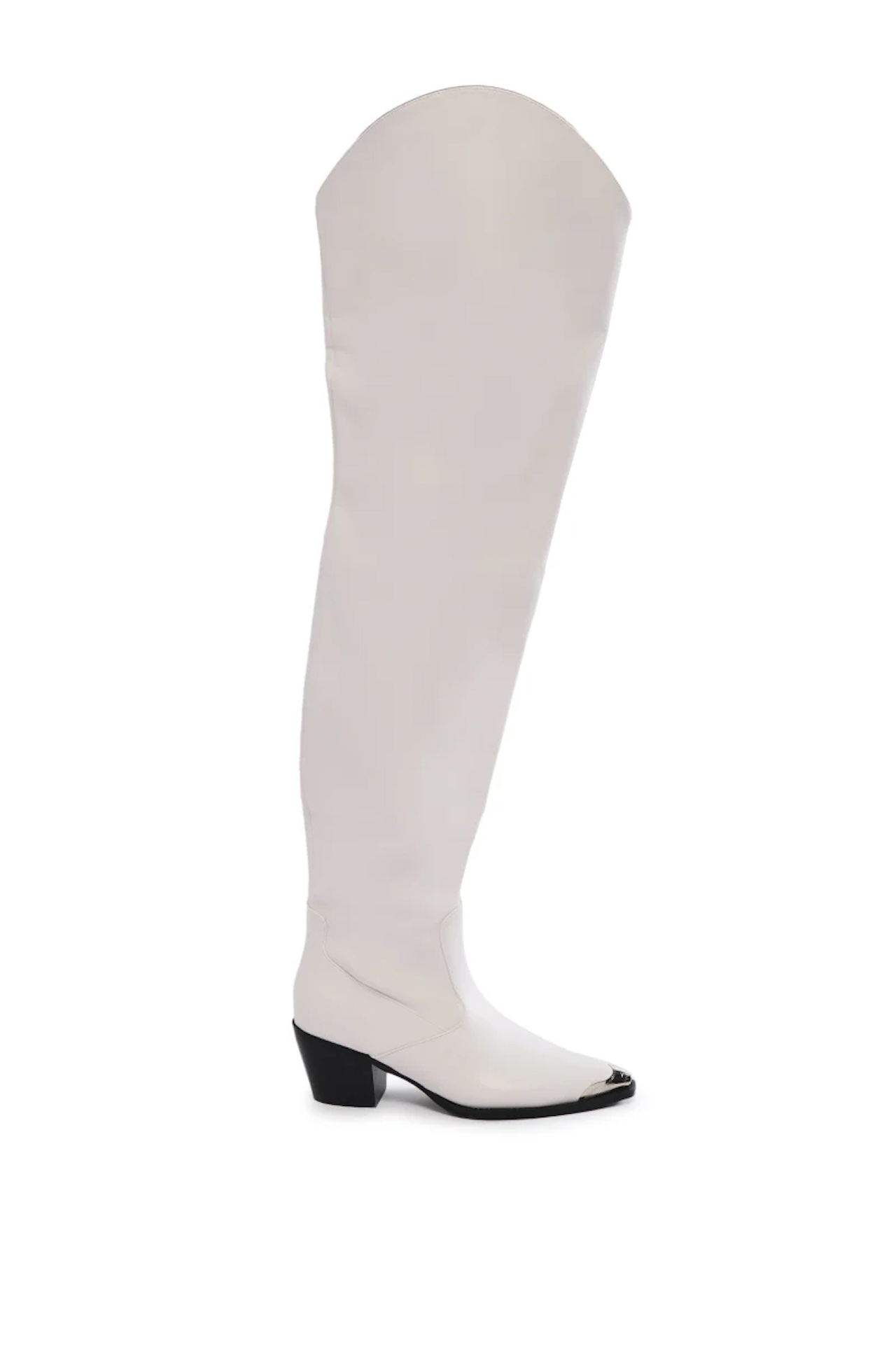 AKIRA AZALEA WANG RIA OVER THE THIGH WESTERN BOOT IN WHITE
