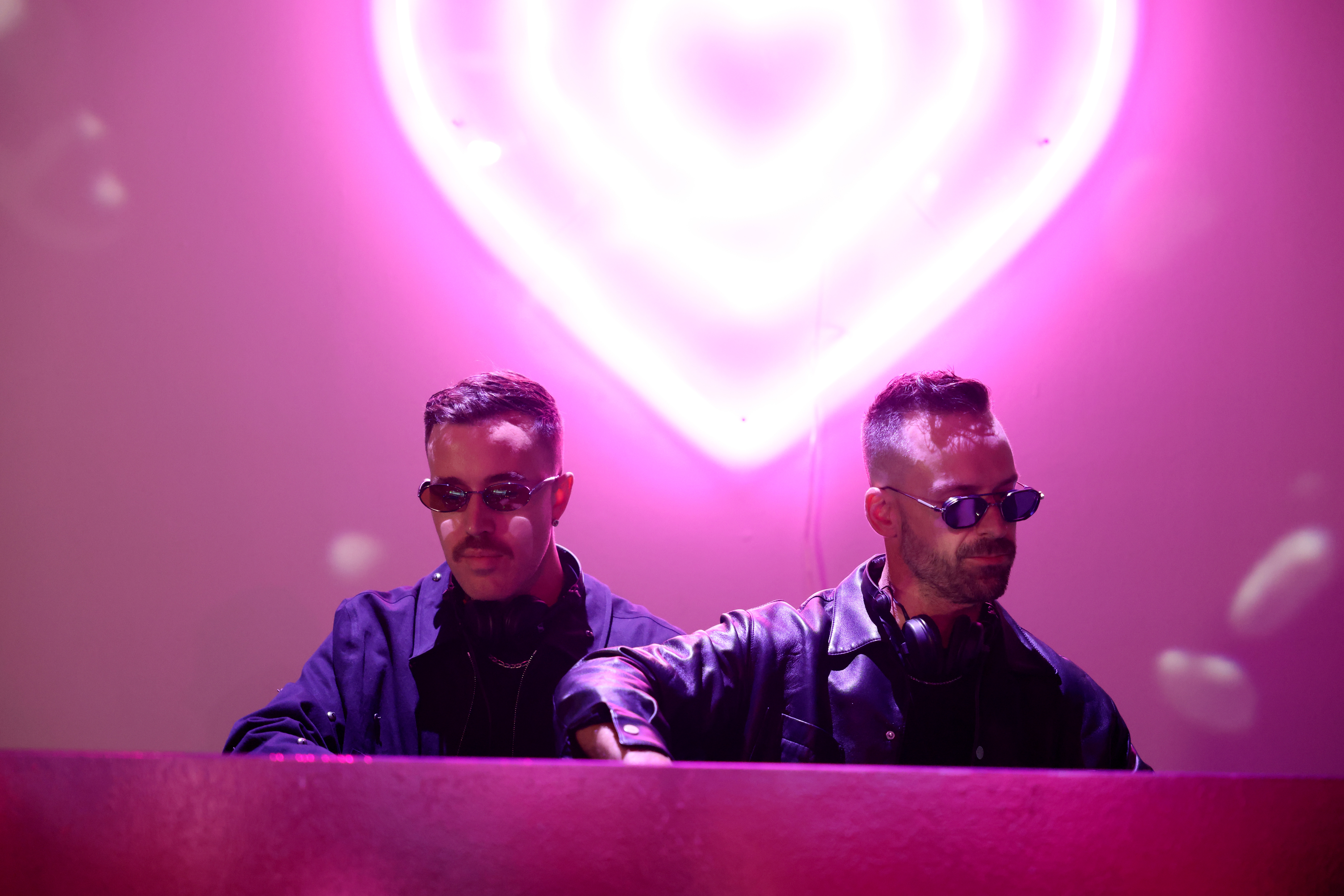 James Hunt and Jon George of RÜFÜS DU SOL perform during YSL Beauty’s LOVE CLUB in Miami in Celebration of Self-Expression on April 04, 2025 in Miami, Florida. (Photo by Alexander Tamargo/Getty Images for YSL Beauty)