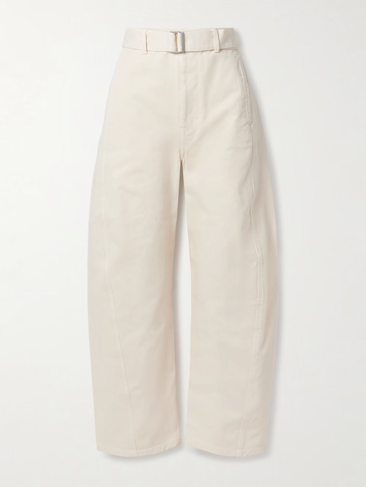 barrel-leg trousers