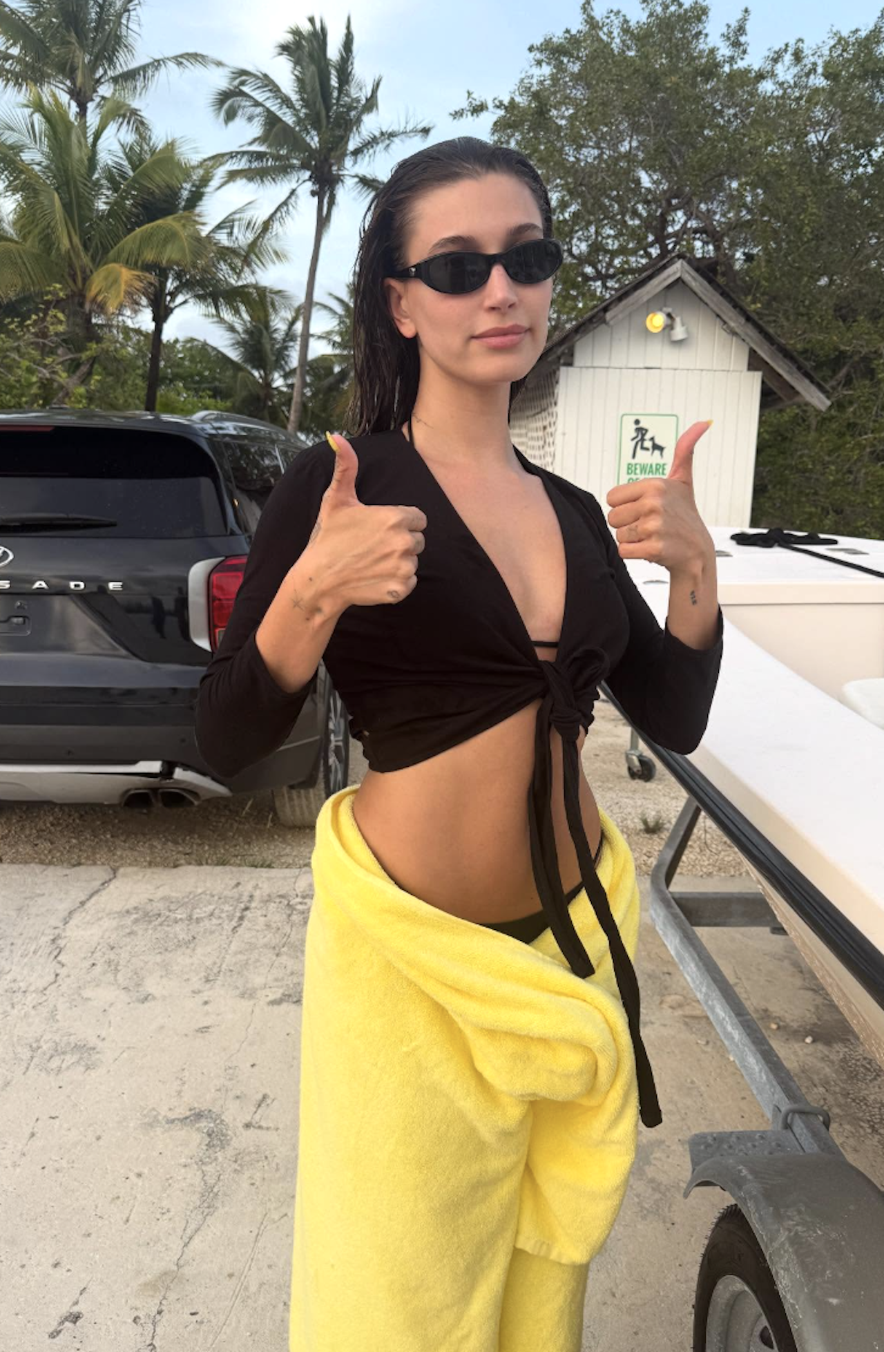 Hailey Bieber sunglasses