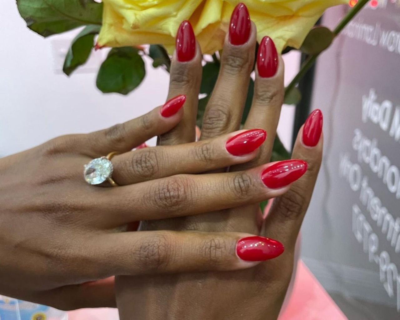 Jasmine Tookes Russian manicure