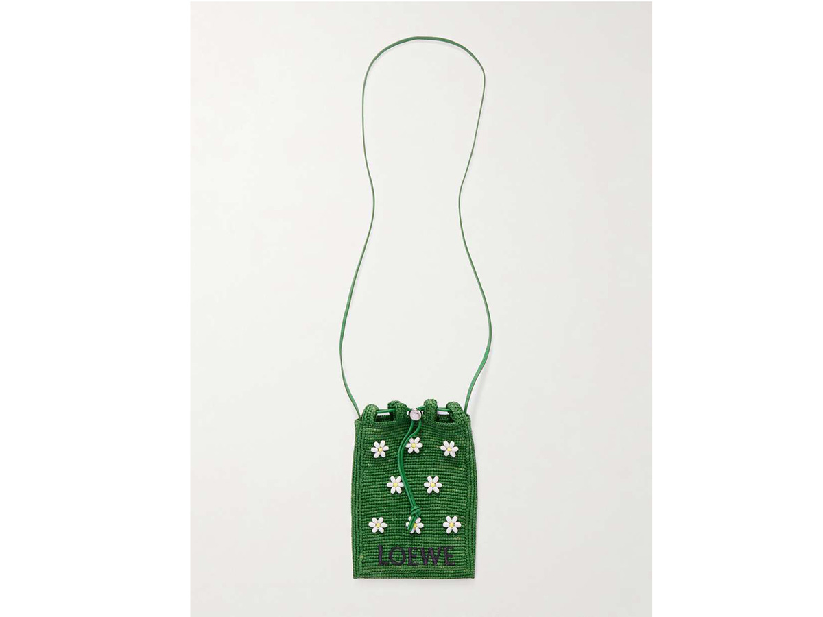 loewe-crochet-green-little-with-flowers