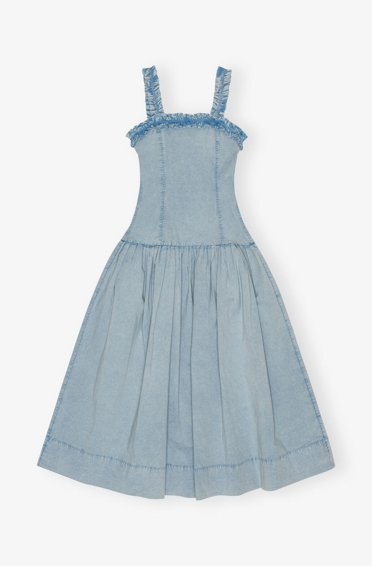 ganni-dress-blue-with-strap-simple