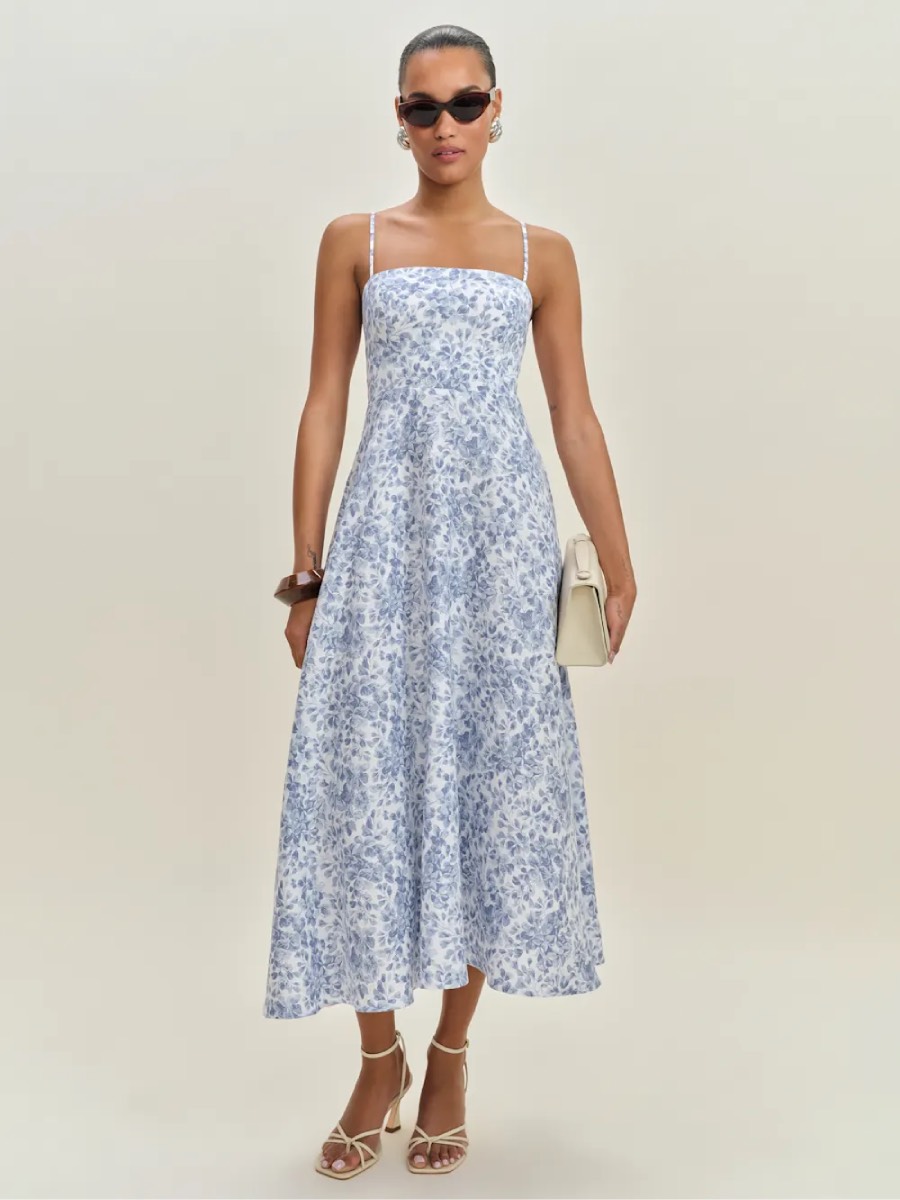reformation-white-blue-marble-like-dress-spaghetti-staps