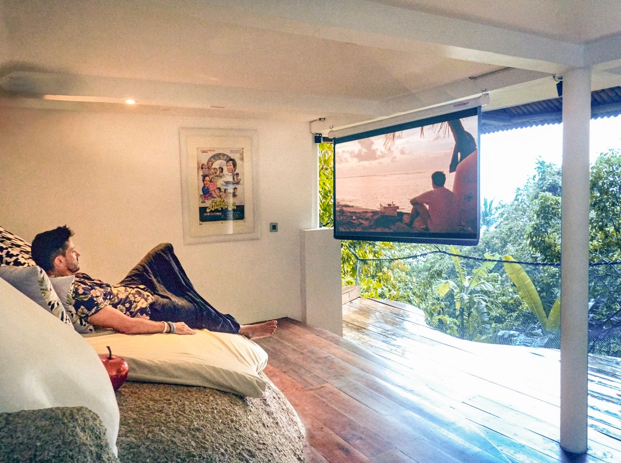 Somewhere Only We Know Resort villa projection screen