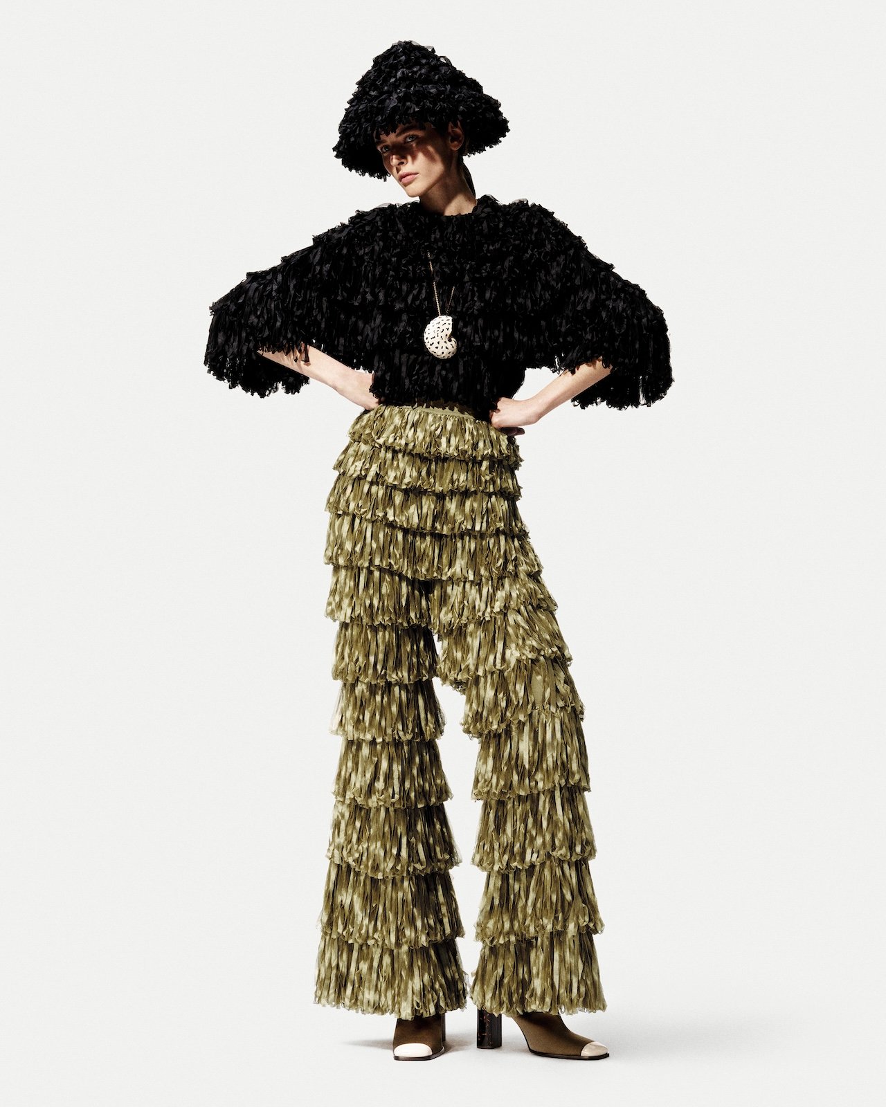 Milan Fashion Week SS26 trends: Fringe and sequins