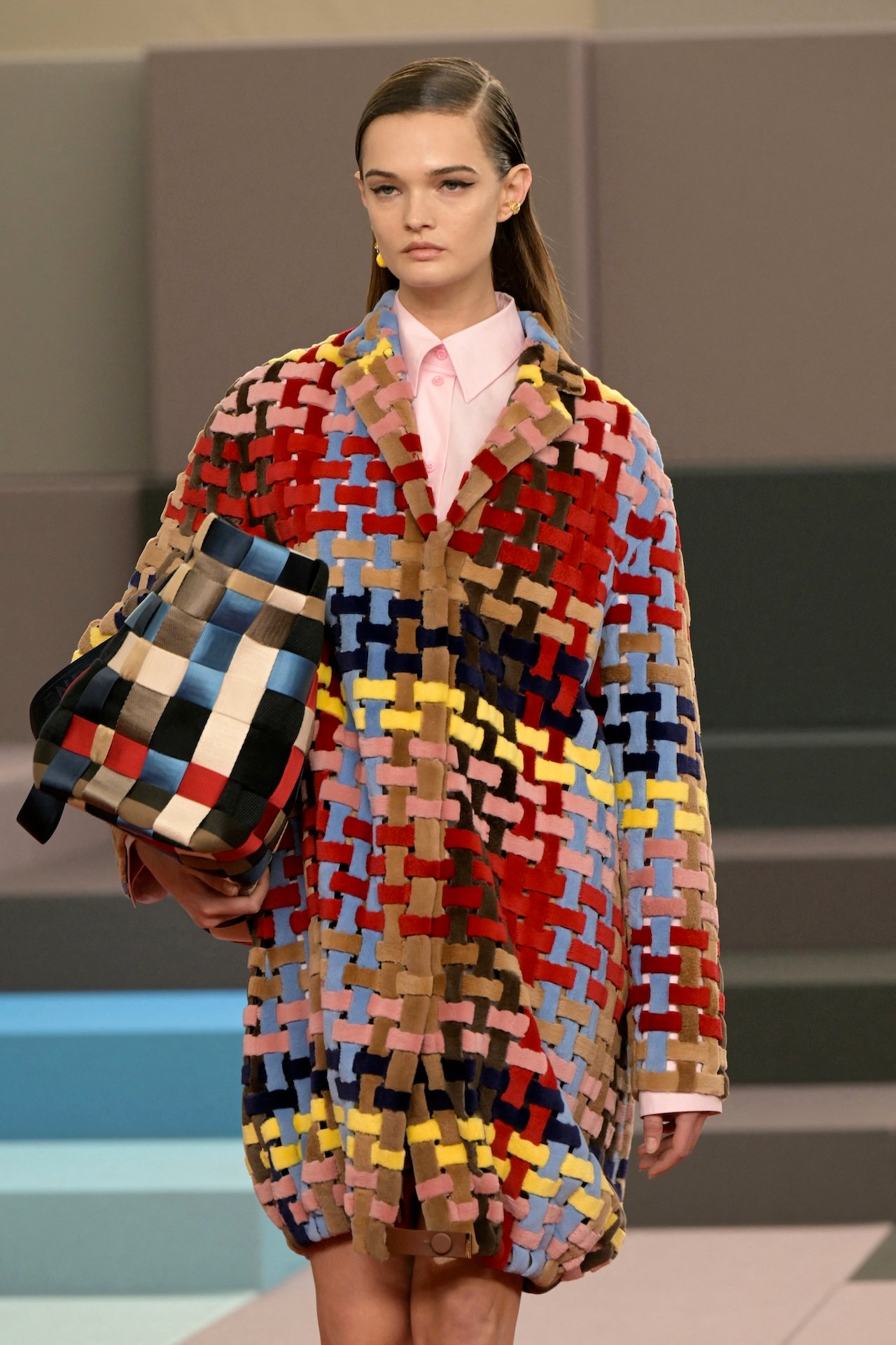 A model walks the runway during the Fendi collection show at Milan's Fashion Week Womenswear Spring/Summer 2026