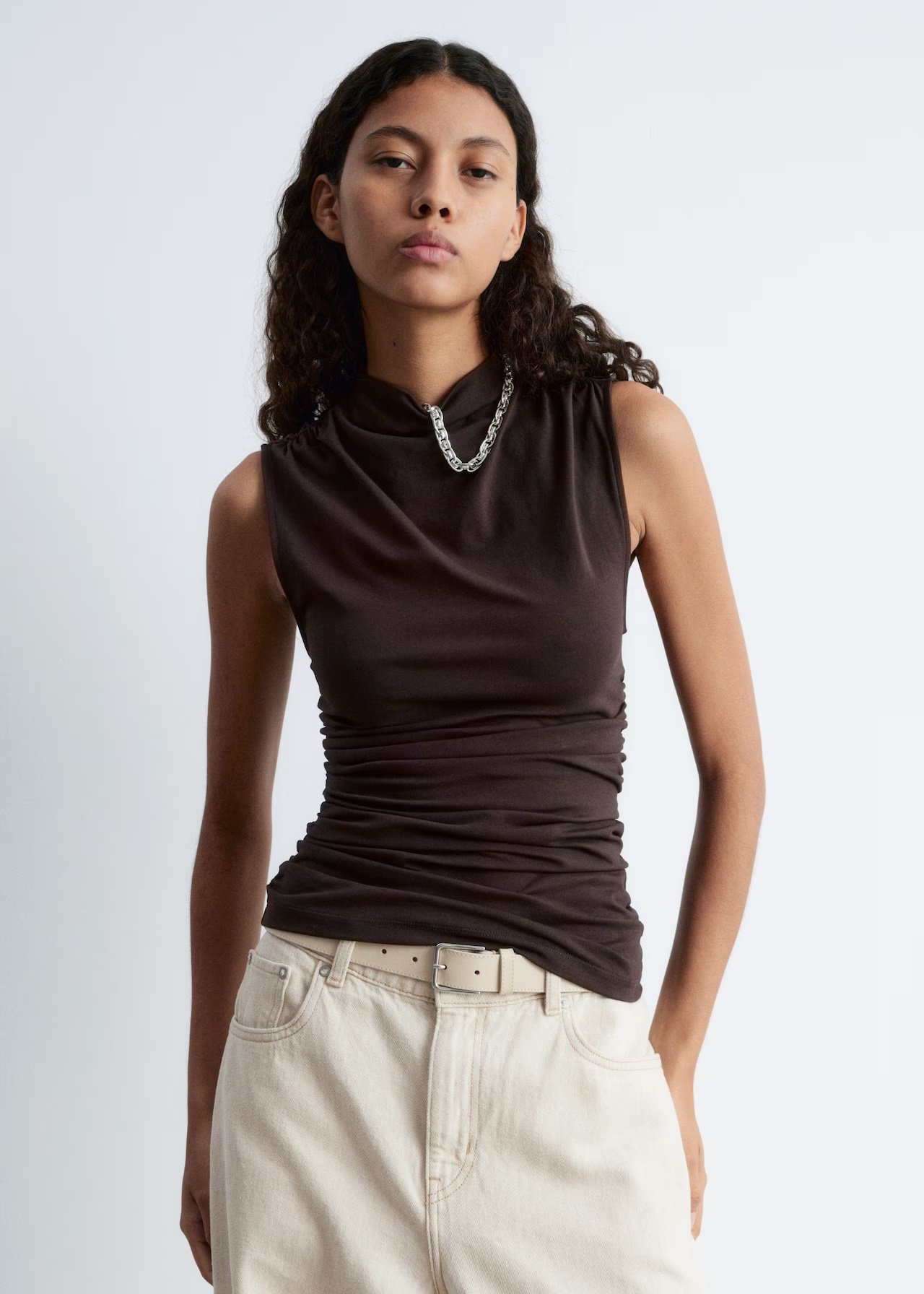 & OTHER STORIES SLEEVELESS MOCK-NECK TOP