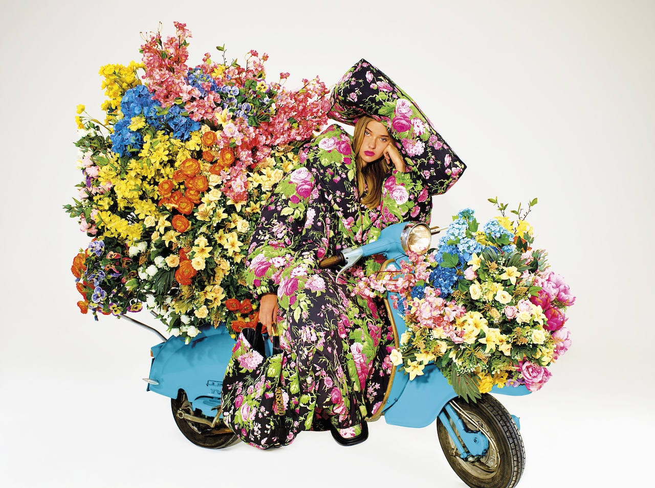 Moschino hat, coat, bag, moschino.com.