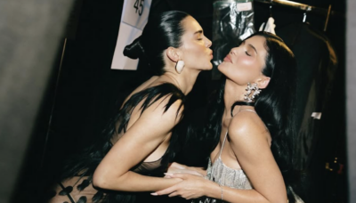 Kendall Jenner and Kylie Jenner getting ready at Schiaparelli PFW SS26 show