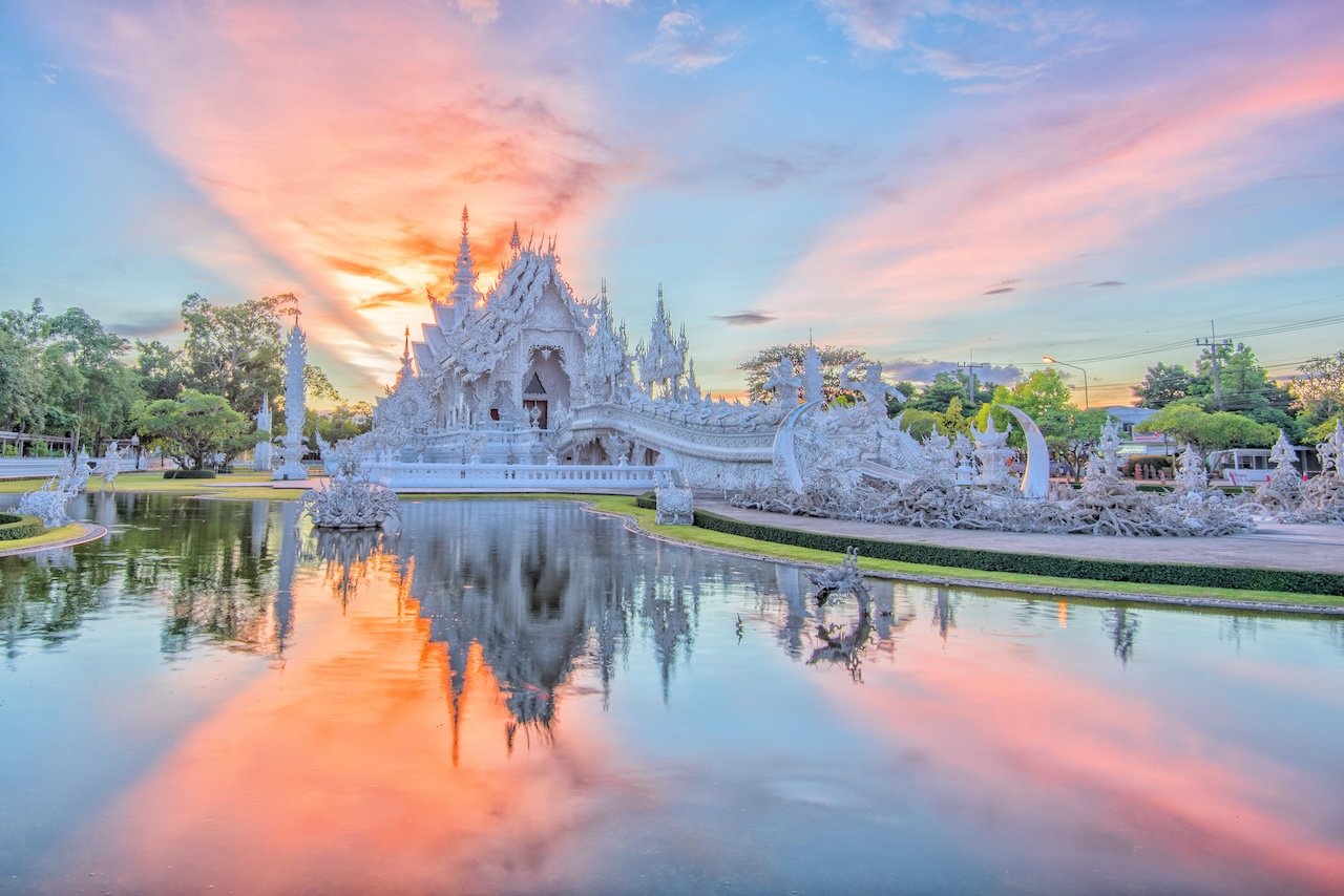 Wat Rong Khun (famous in Thailand as the White Temple)